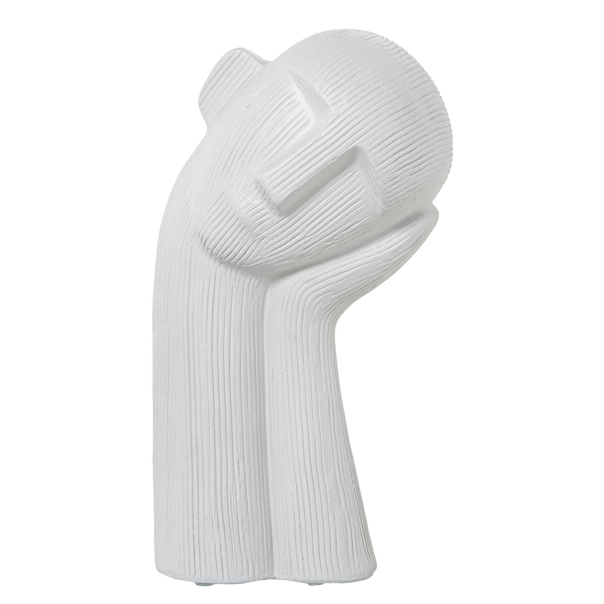 Decorative Figure Alexandra House Living White Ceramic Face 16 x 13 x 27 cm-0
