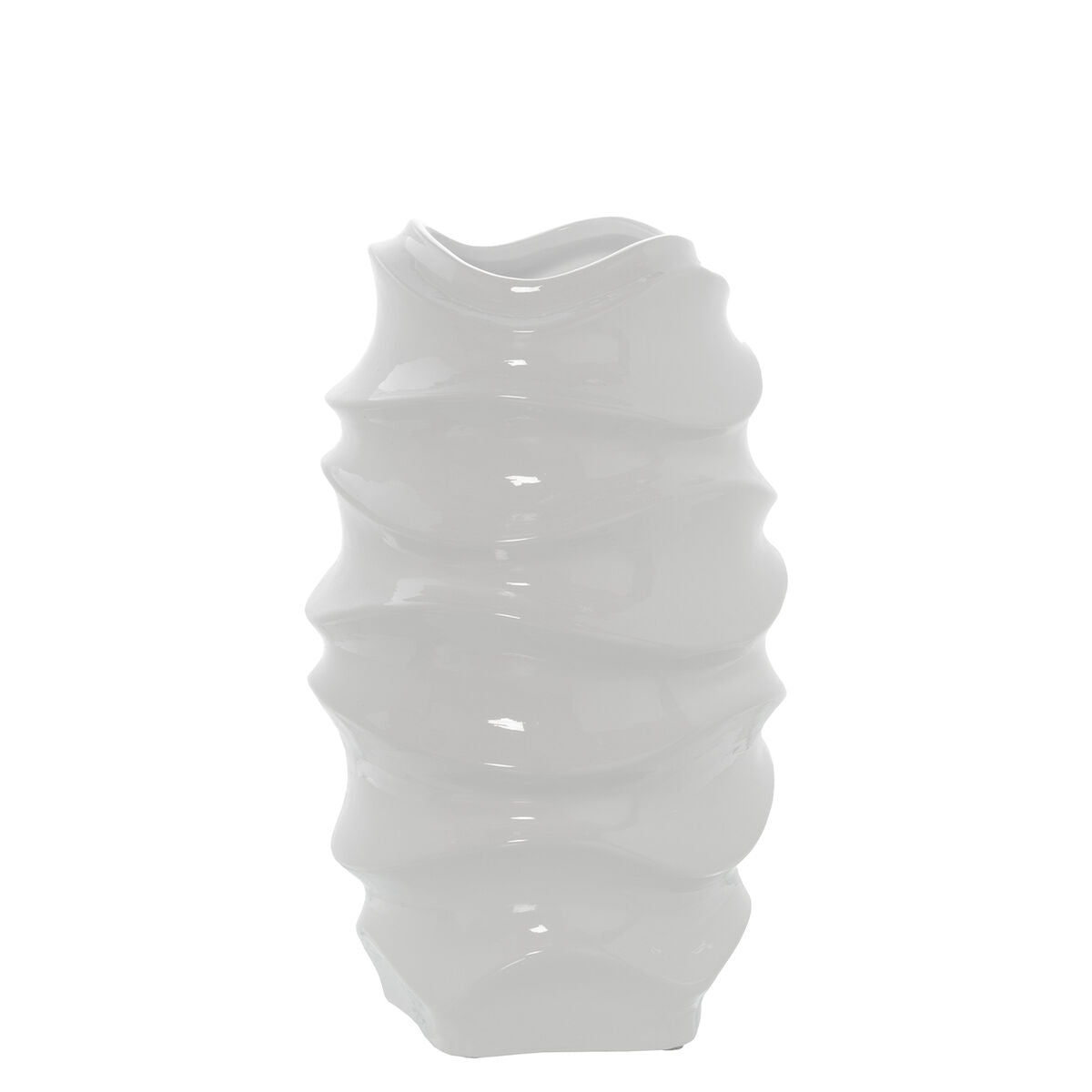 Vase Alexandra House Living White Ceramic Shiny 18 x 17 x 31 cm-0