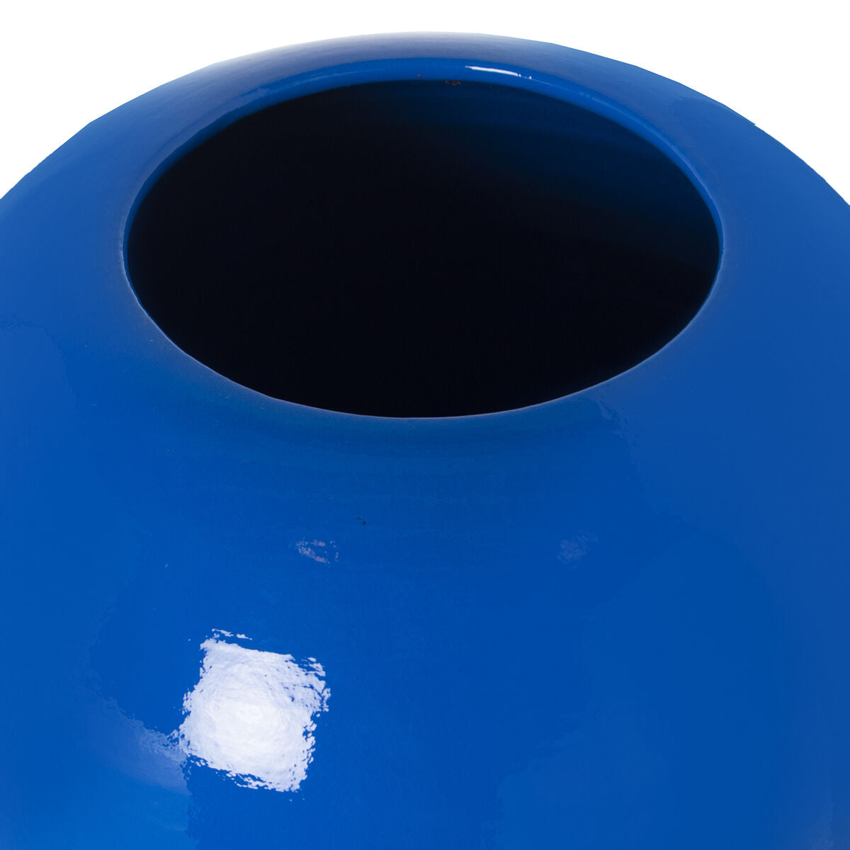 Floor vase Alexandra House Living Blue Ceramic Shiny 21 x 21 x 77 cm-2