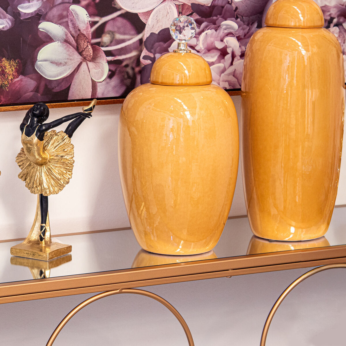 Tibor Alexandra House Living Mustard Ceramic 19 x 38 cm-1