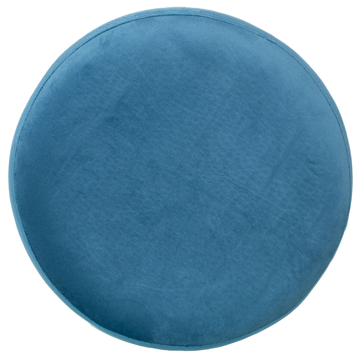 Pouffe Alexandra House Living Blue Silver Velvet Wood 10 x 42 x 35 cm-3