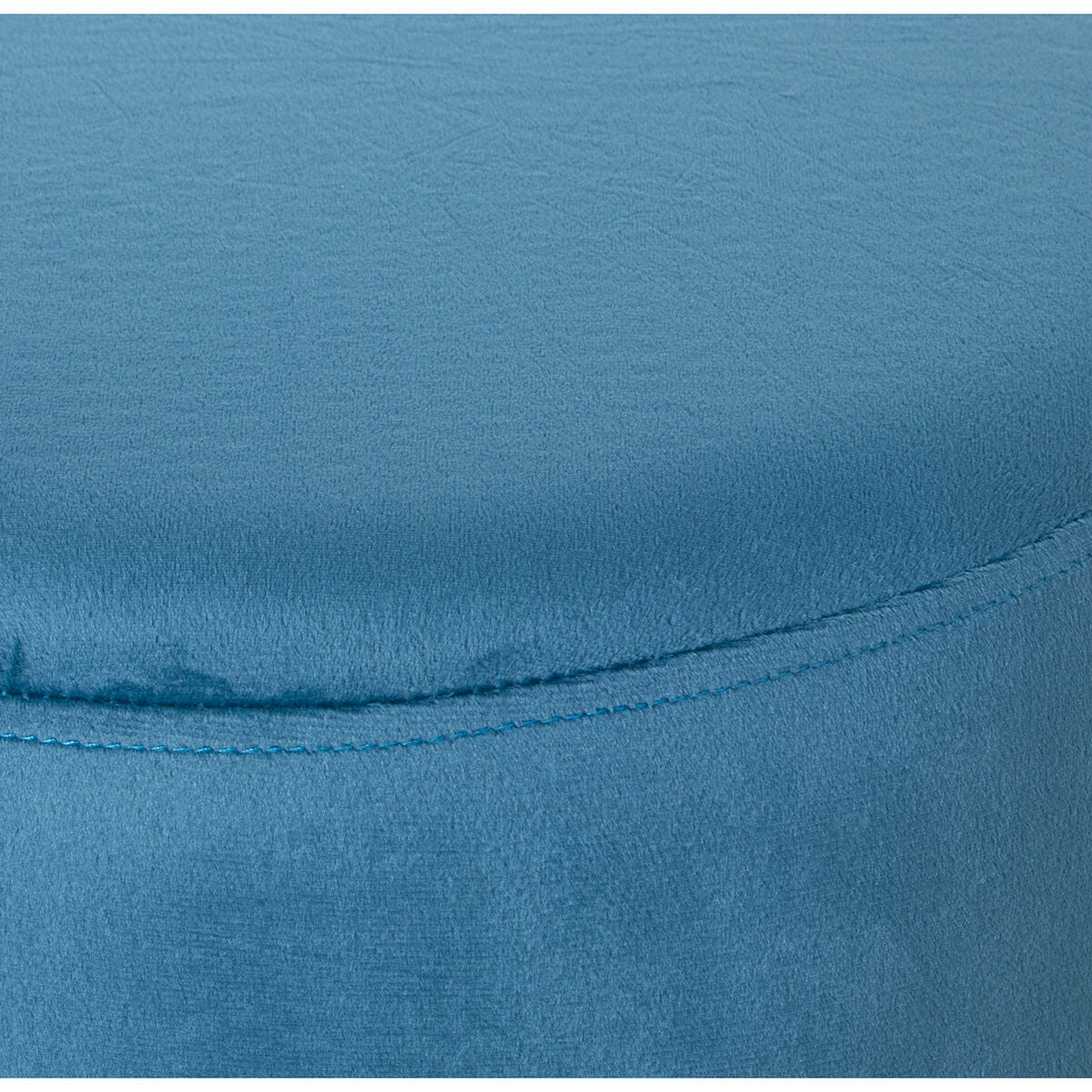 Pouffe Alexandra House Living Blue Silver Velvet Wood 10 x 42 x 35 cm-2