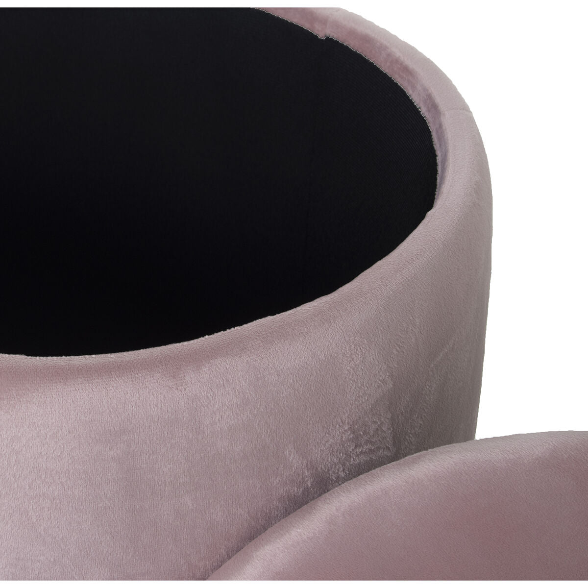Pouffe Alexandra House Living Pink Silver Velvet Wood 7 x 43 x 37 cm-2