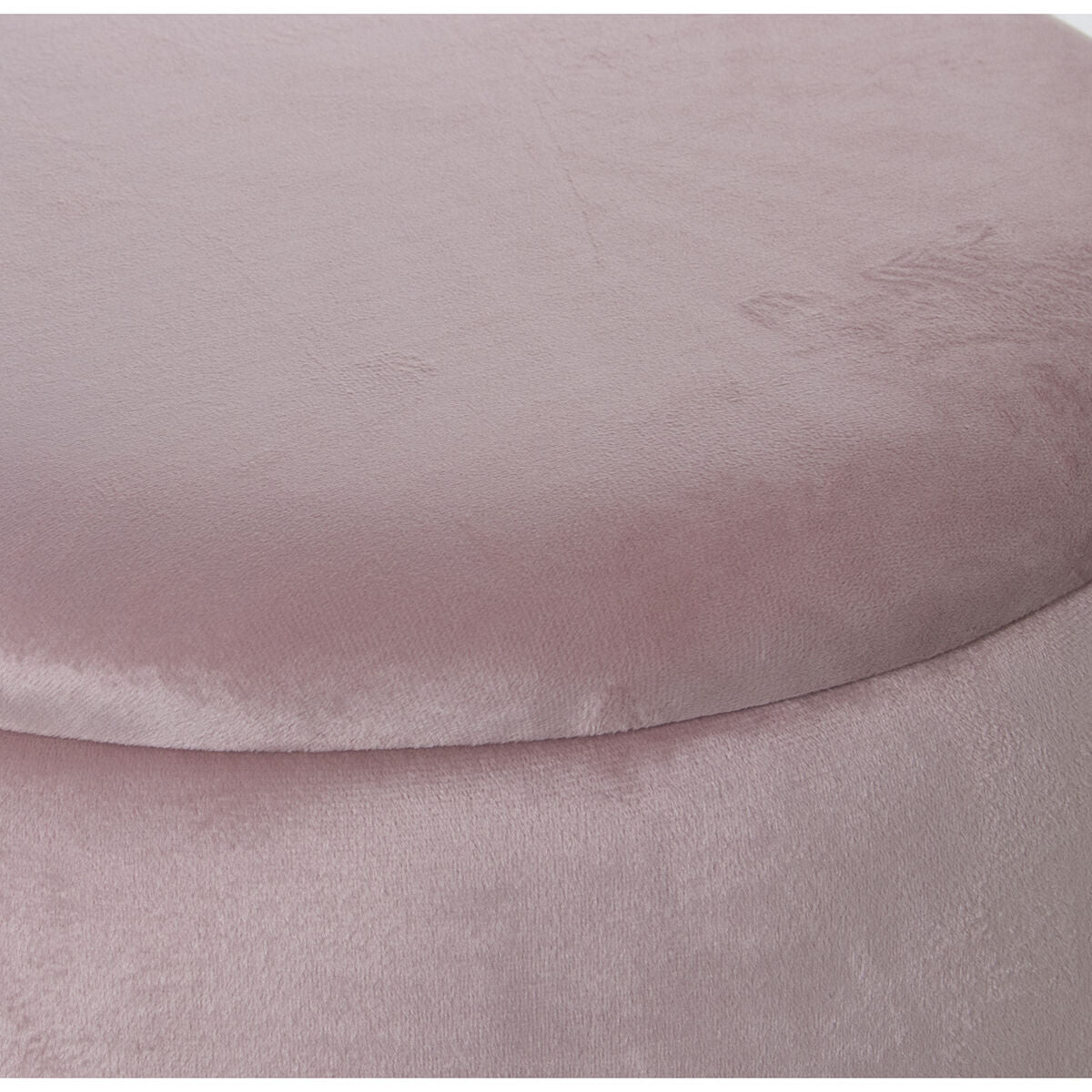 Pouffe Alexandra House Living Pink Silver Velvet Wood 7 x 43 x 37 cm-1