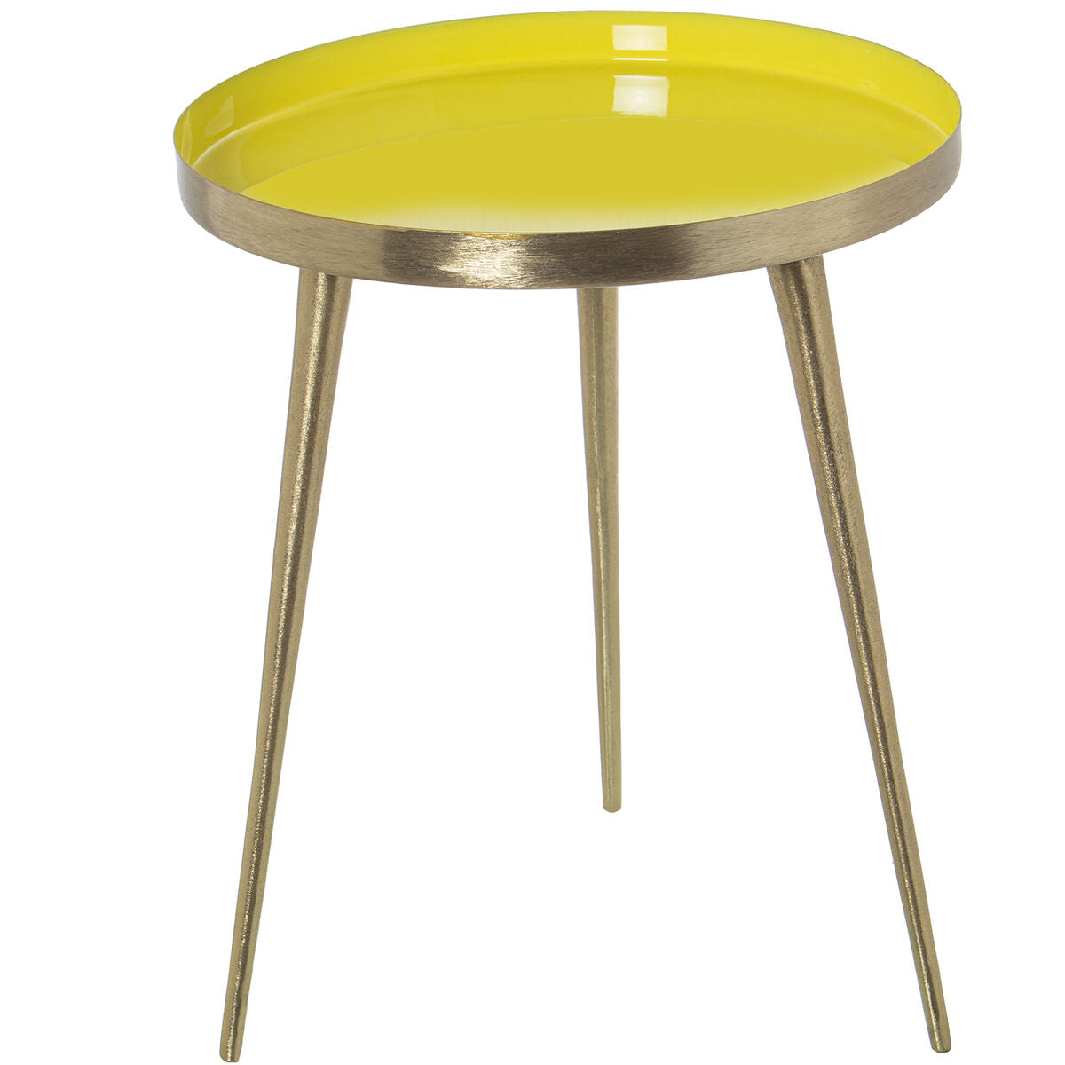 Side table Alexandra House Living Yellow Golden 38 x 43 x 38 cm-0