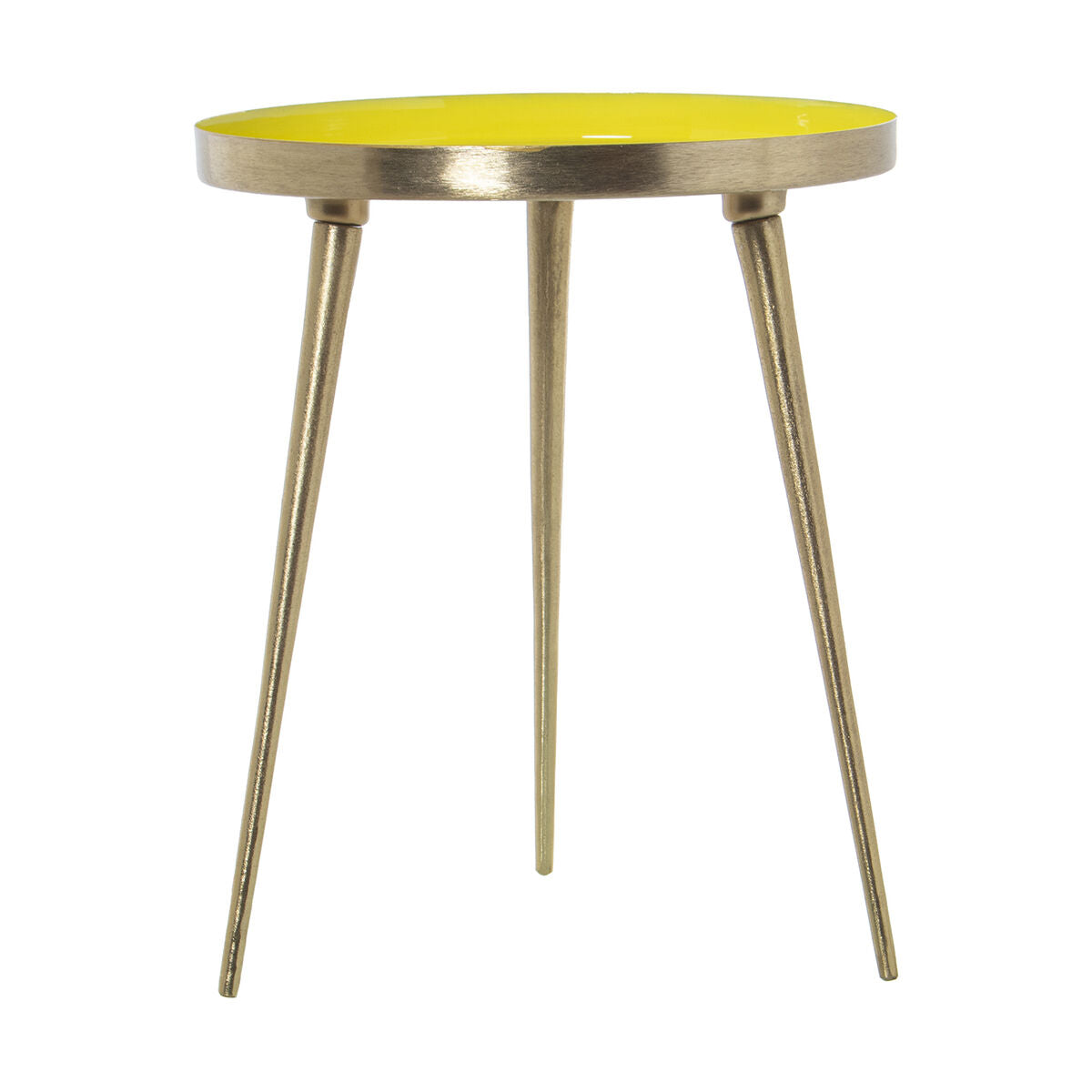 Side table Alexandra House Living Yellow Golden 38 x 43 x 38 cm-1