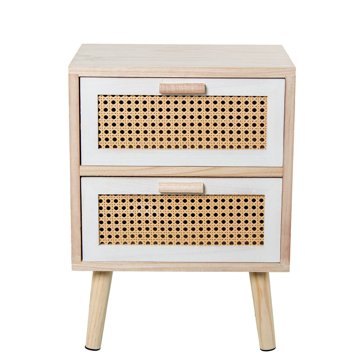 Nightstand Alexandra House Living White Brown Wood 40 x 55 x 30 cm-5