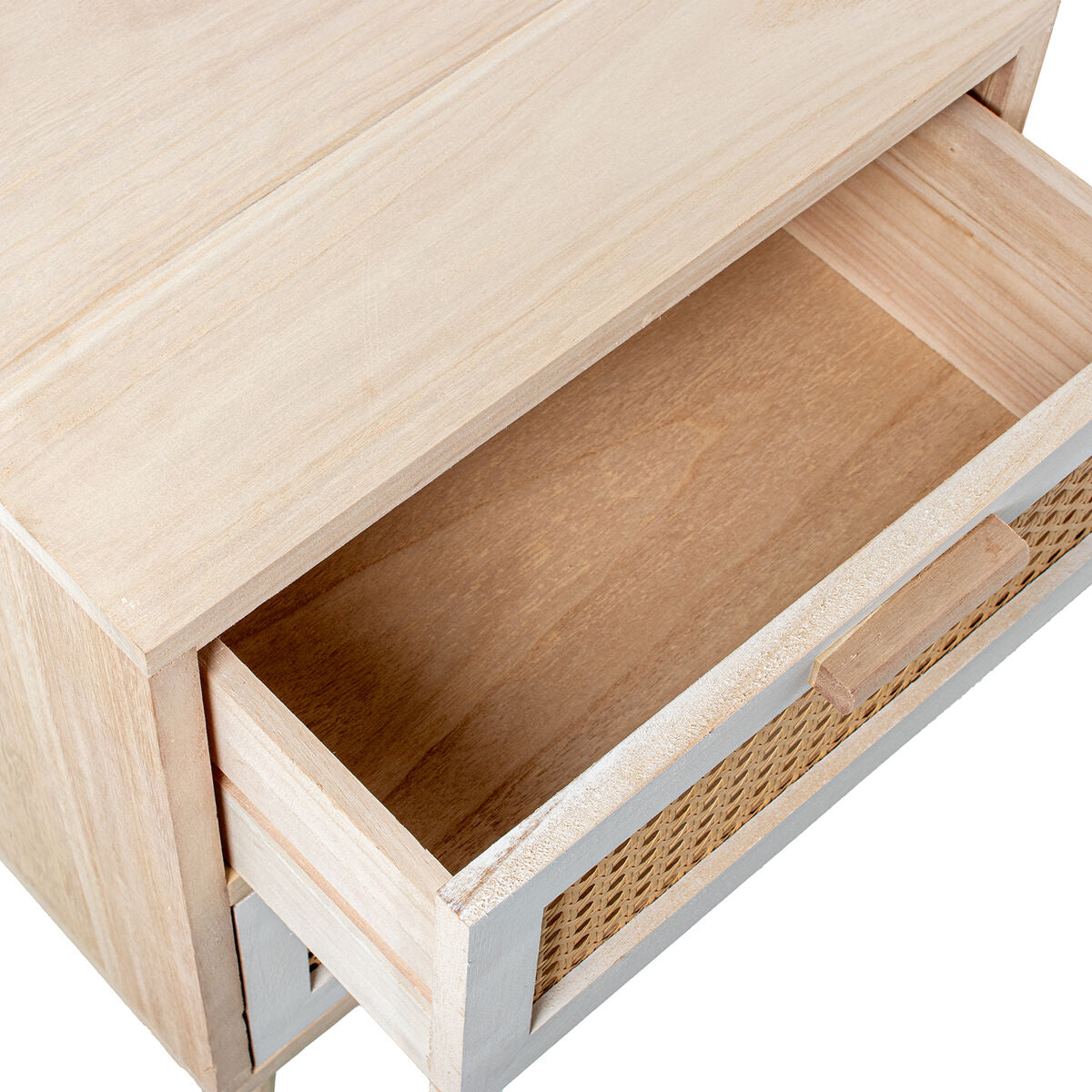 Nightstand Alexandra House Living White Brown Wood 40 x 55 x 30 cm-3