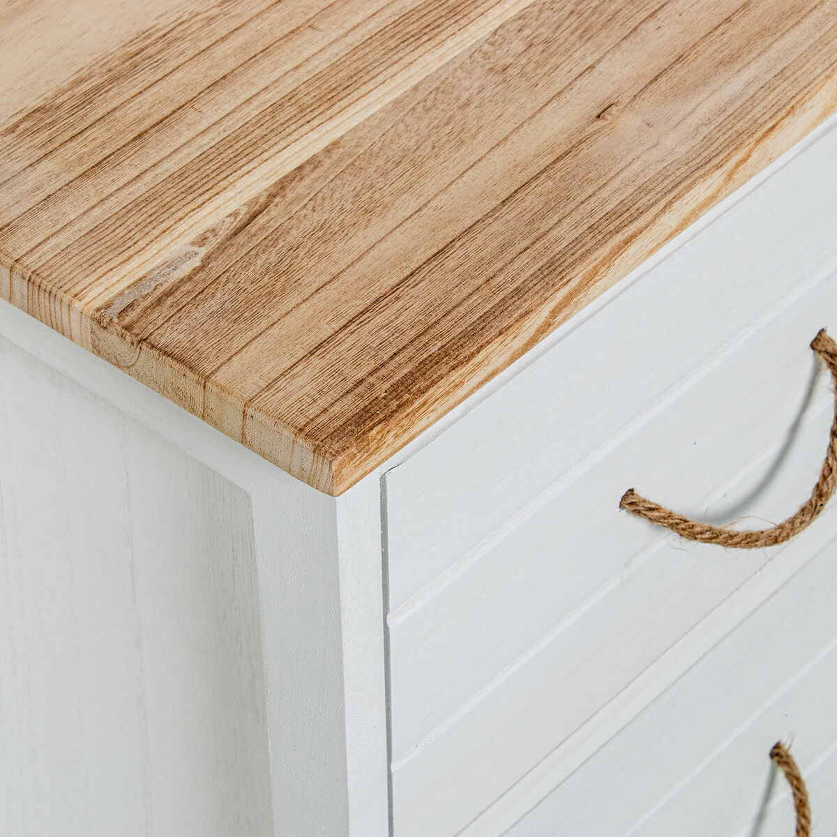Nightstand Alexandra House Living White Brown Wood 40 x 55 x 30 cm-2