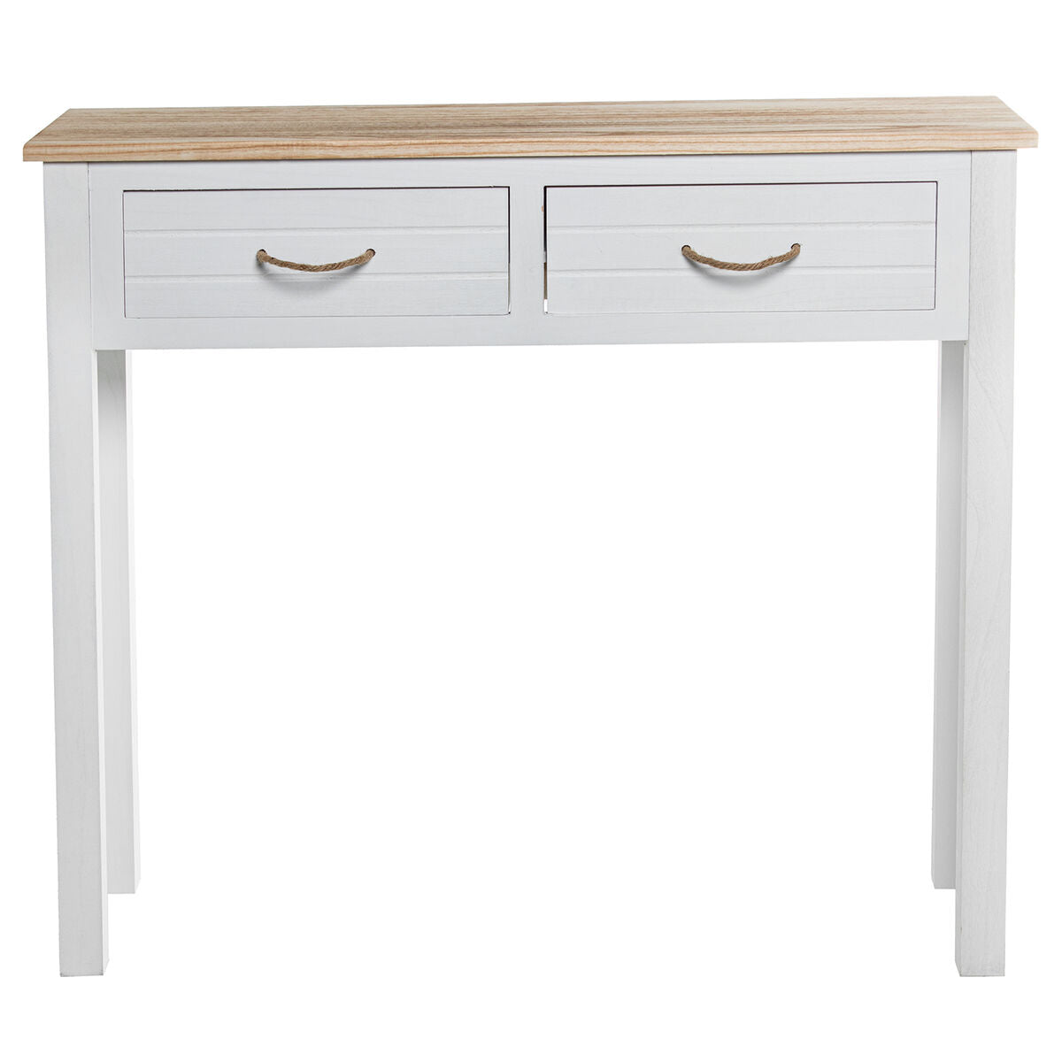 Console Alexandra House Living White Brown Wood 90 x 81 x 28 cm-4