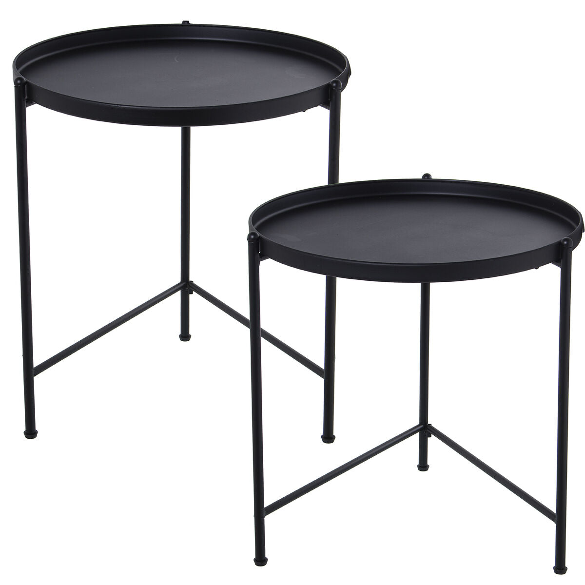Set of 2 tables Alexandra House Living Black-0