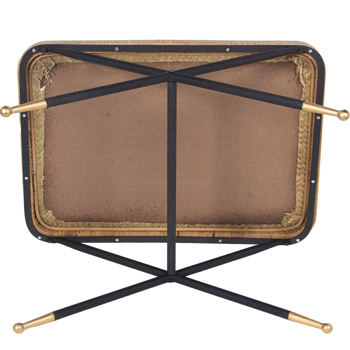 Centre Table Alexandra House Living Brown Black Rattan Natural Fibre 70 x 45 x 50 cm-4