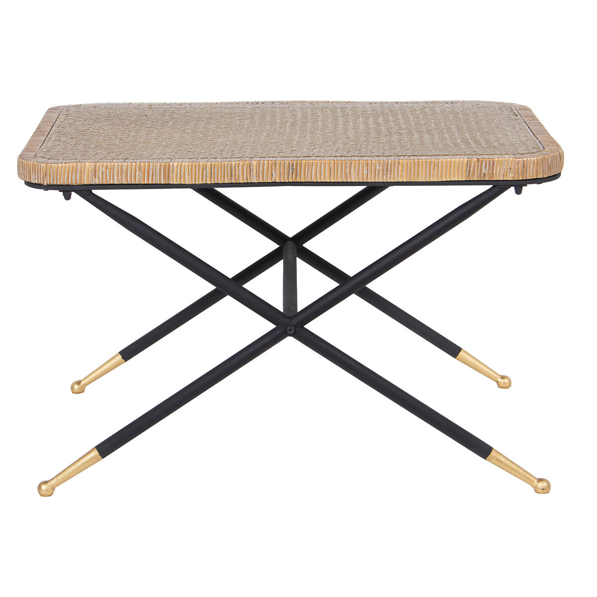 Centre Table Alexandra House Living Brown Black Rattan Natural Fibre 70 x 45 x 50 cm-1