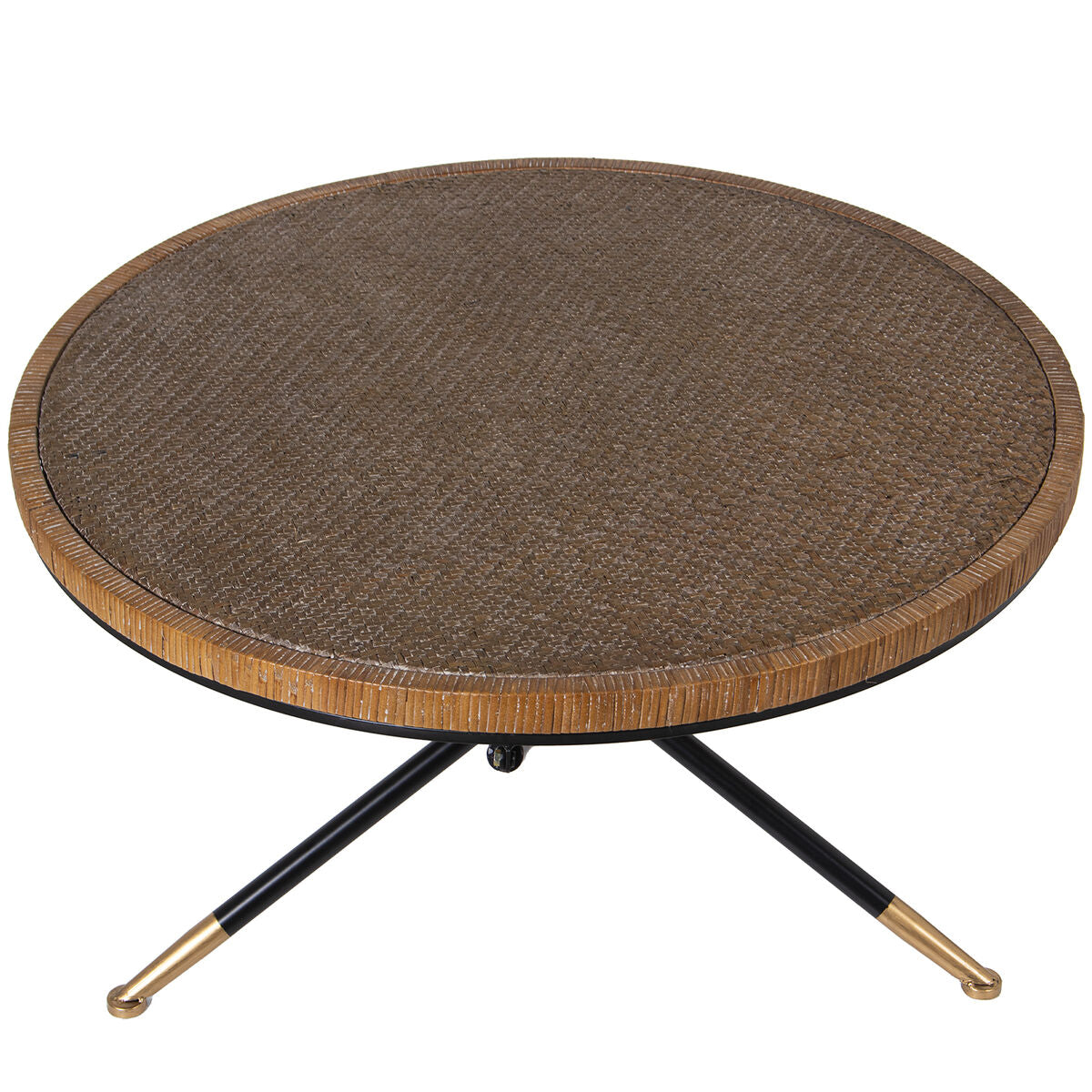 Centre Table Alexandra House Living Brown Black Rattan Natural Fibre 80 x 46 x 80 cm-2