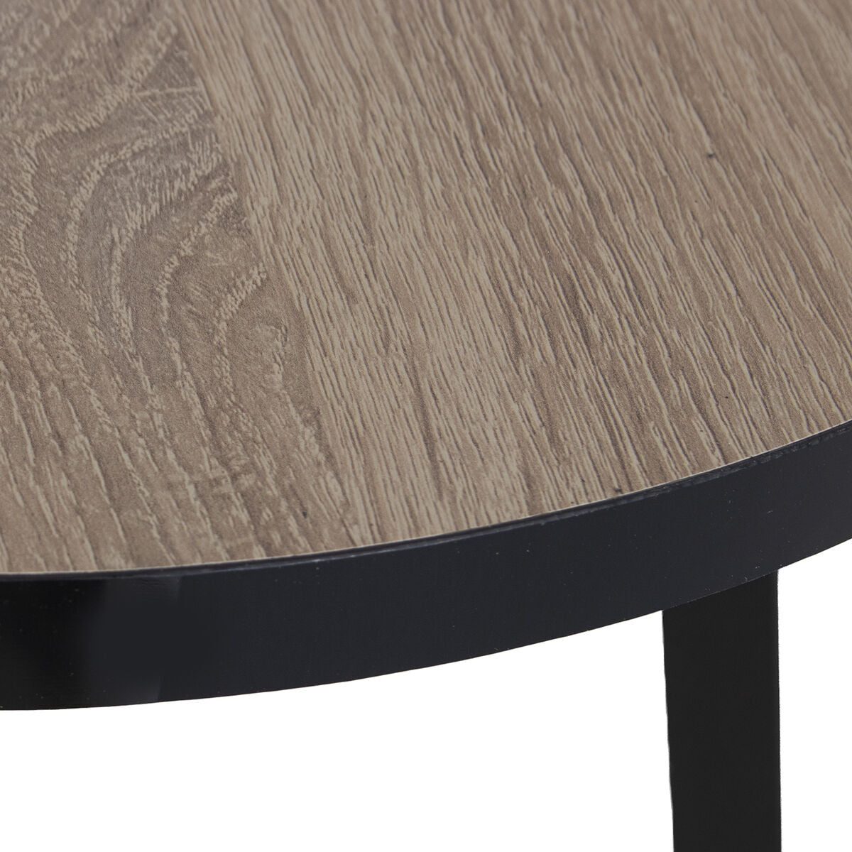 Set of 3 tables Alexandra House Living Black Golden Wood-3