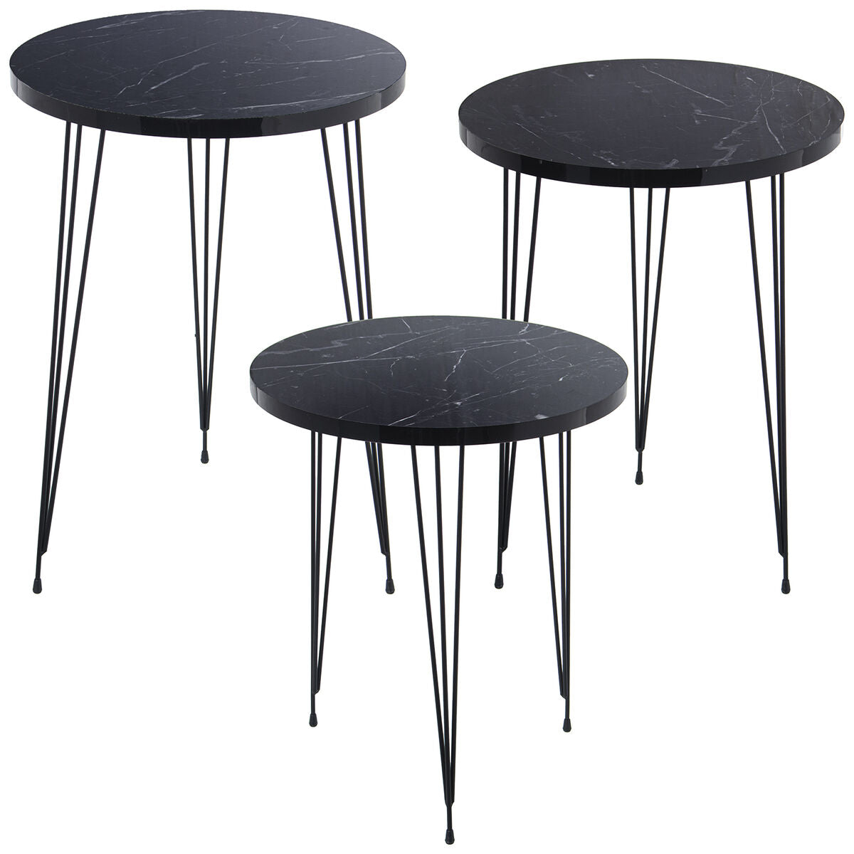 Set of 3 tables Alexandra House Living Black-0