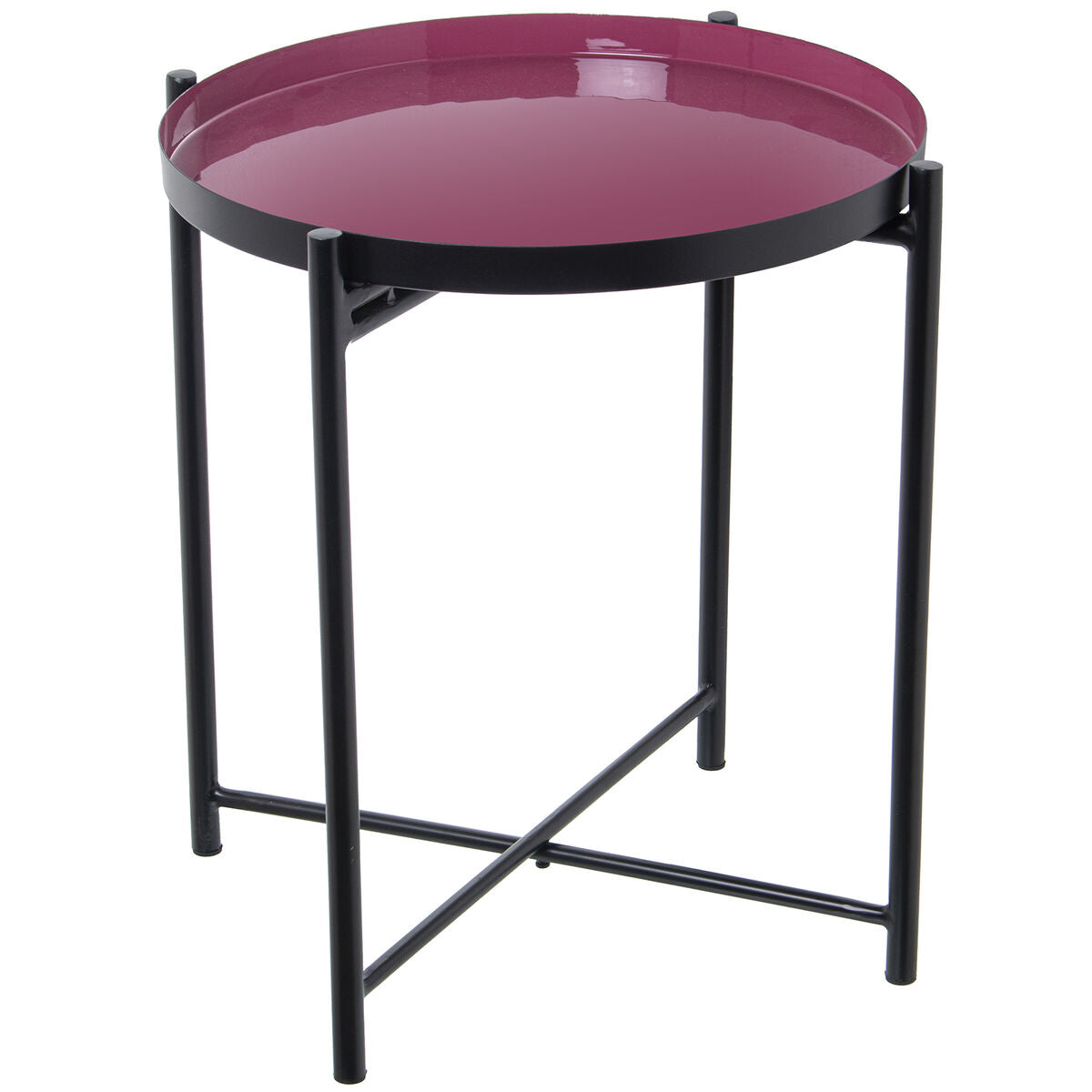 Side table Alexandra House Living Black Pink 50 x 52 x 50 cm-0