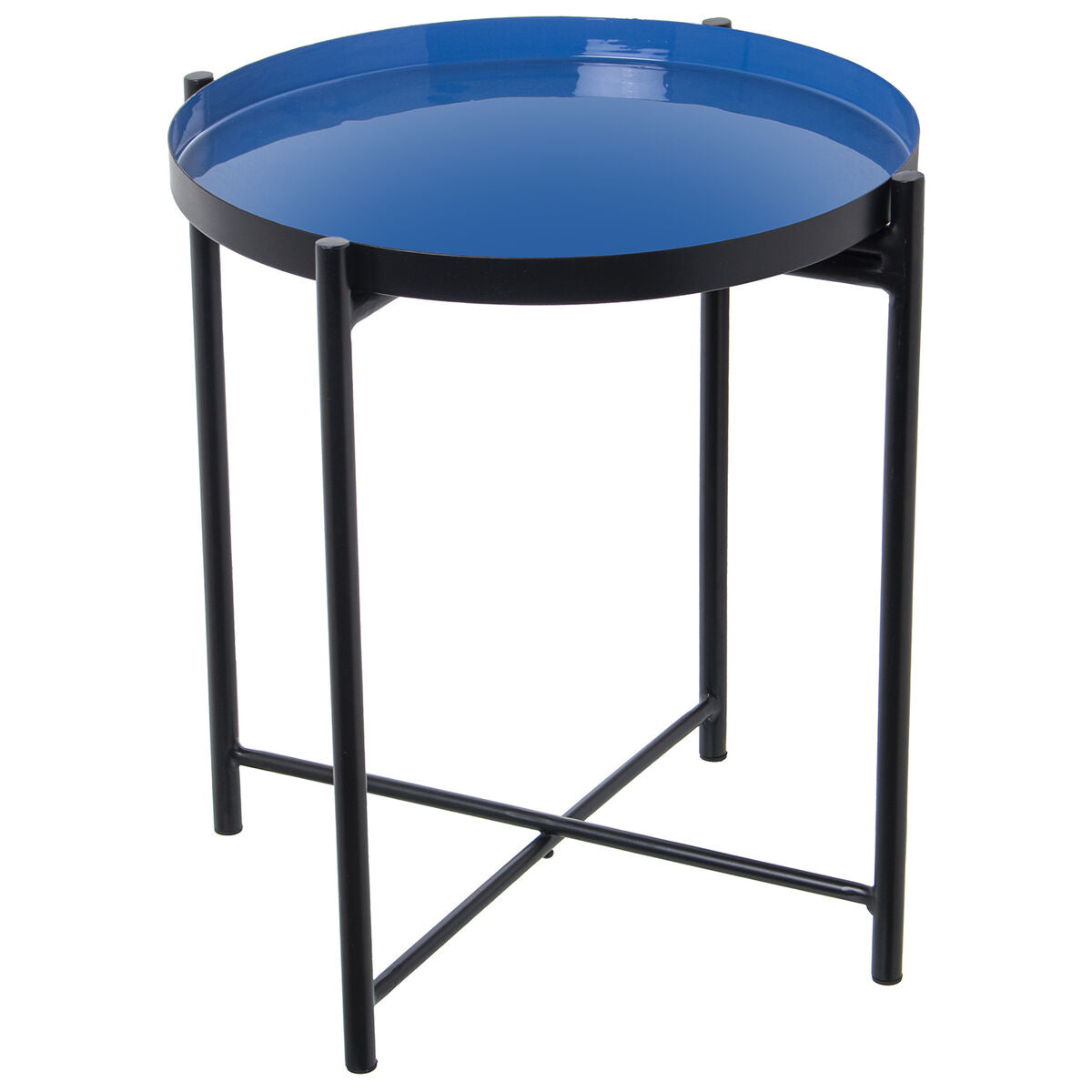 Side table Alexandra House Living Blue Black 50 x 52 x 50 cm-0