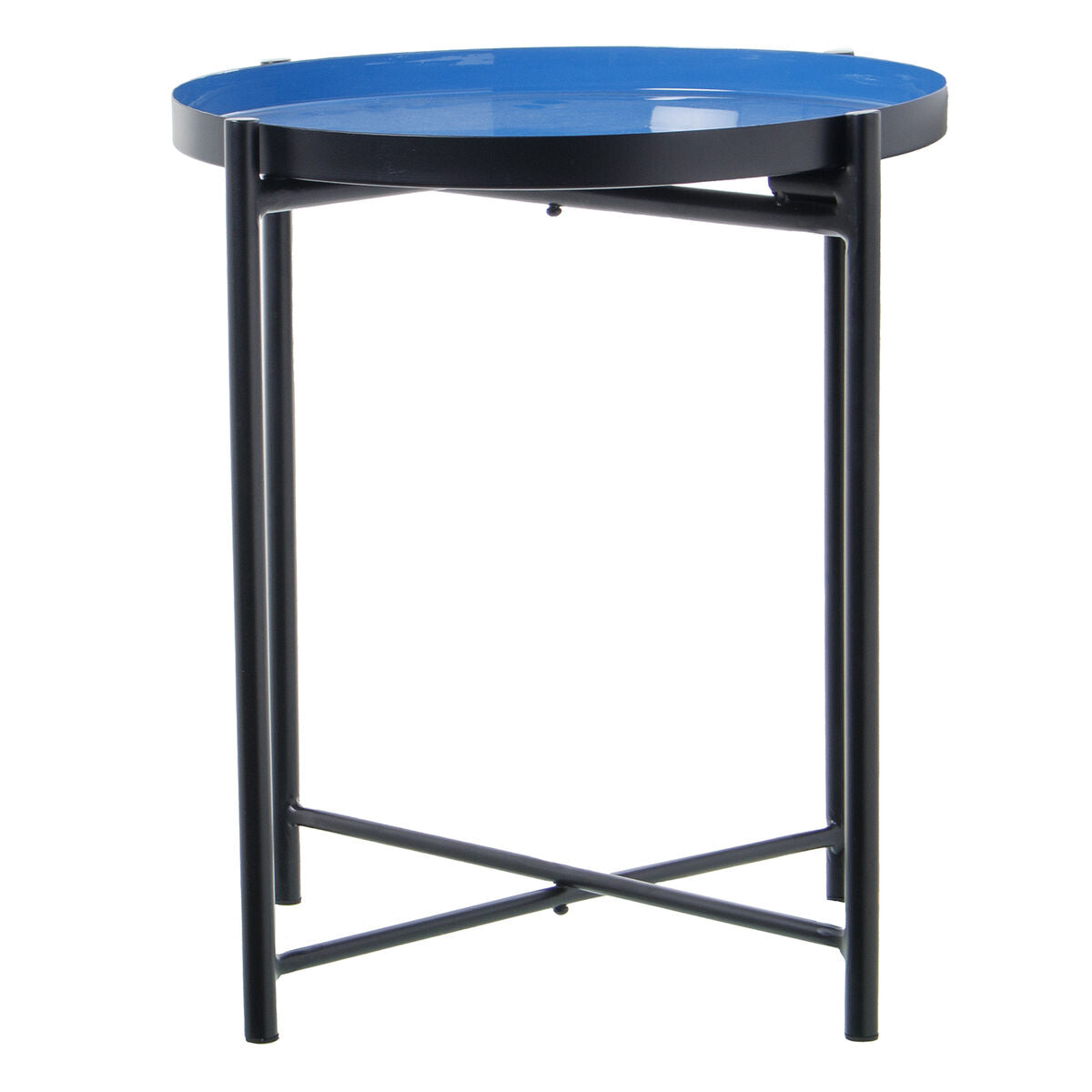 Side table Alexandra House Living Blue Black 50 x 52 x 50 cm-6