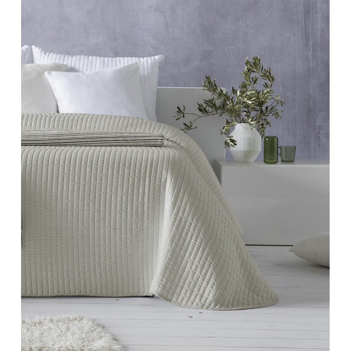 Bedspread (quilt) Hosteline AGNES Beige Super king (1 Piece)-0