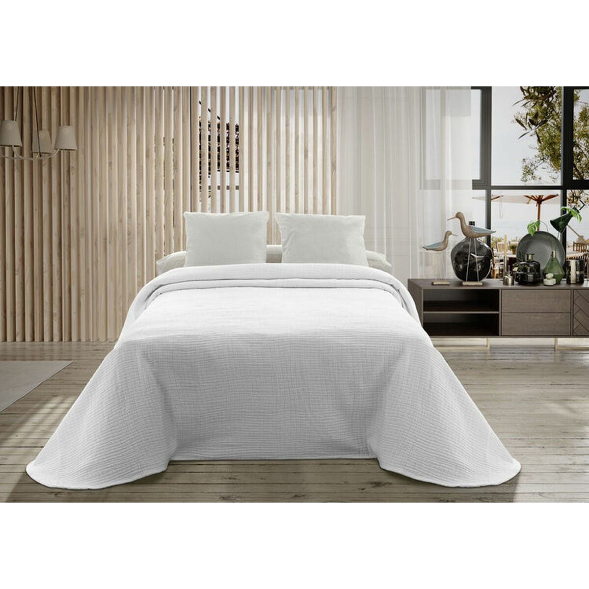 Bedspread (quilt) Hosteline PALMA White Single-0