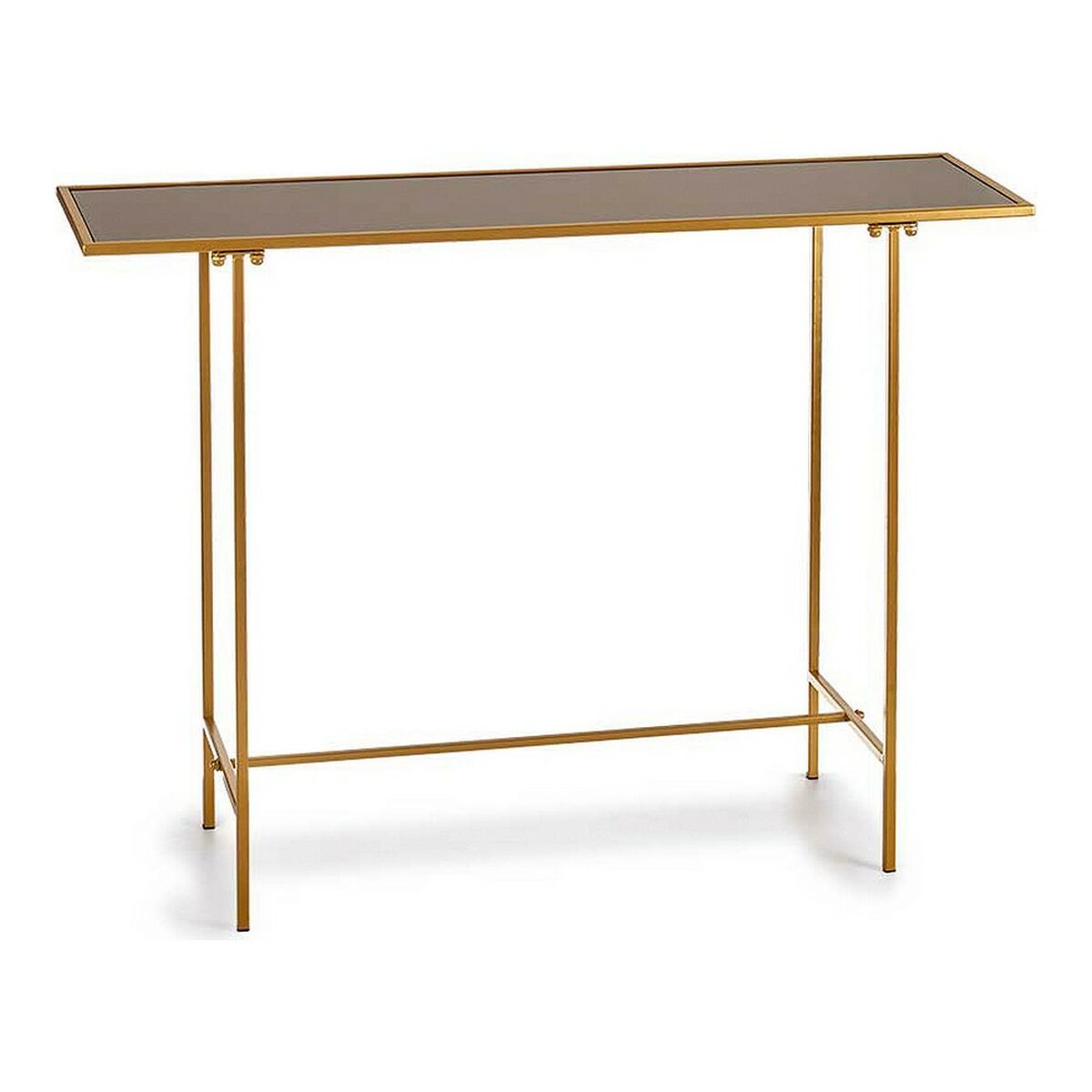 Side table Black Golden Crystal Metal (33 x 77 x 110 cm)-0