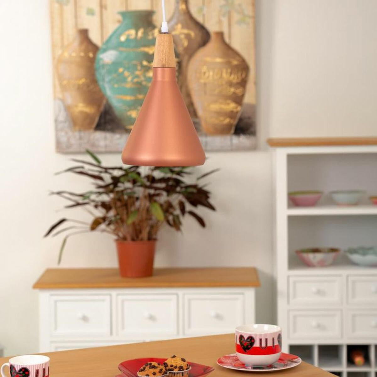 Ceiling Light Alexandra House Living Copper-4