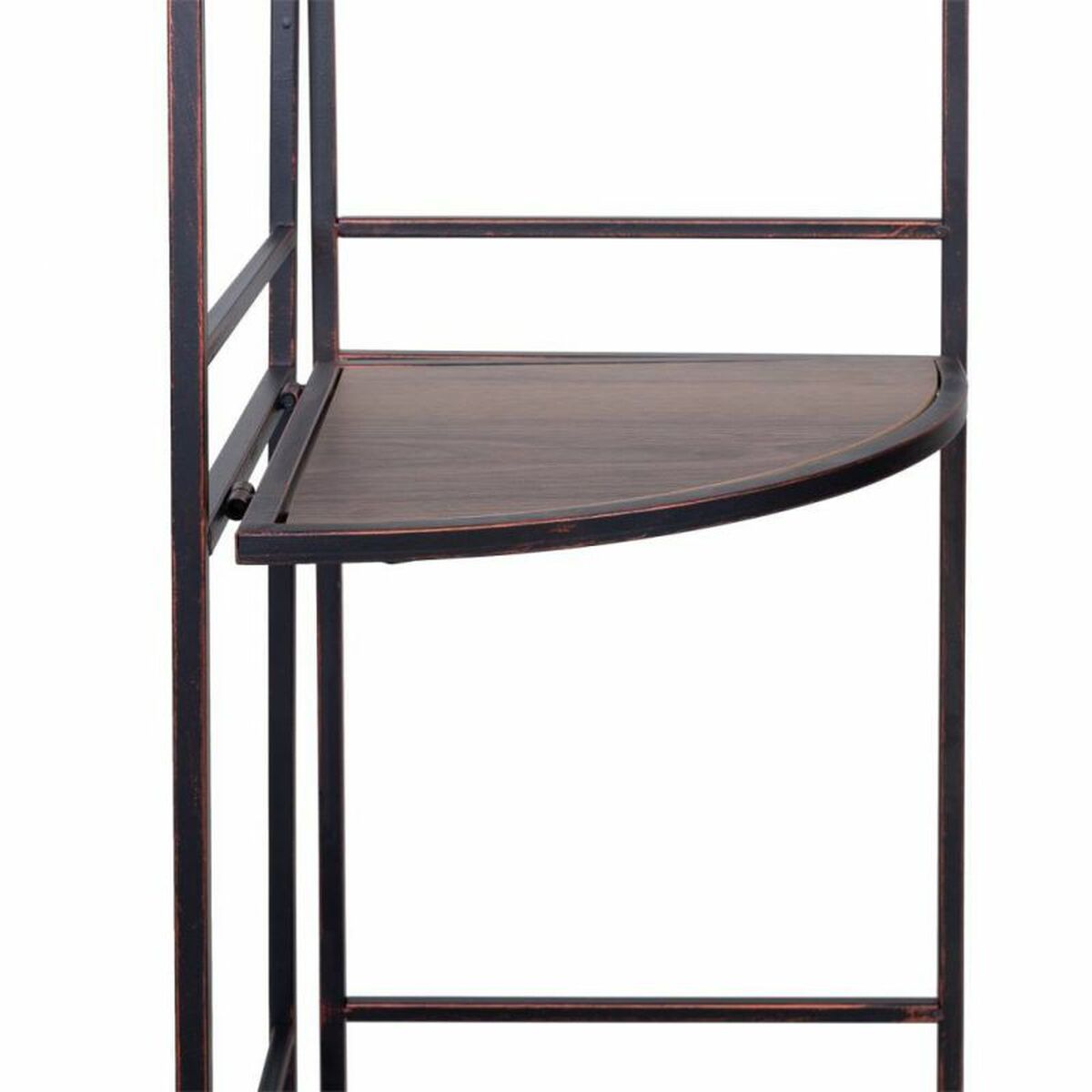 Corner Shelves Alexandra House Living Black Golden Metal MDF Wood 36 x 126 x 50 cm-3