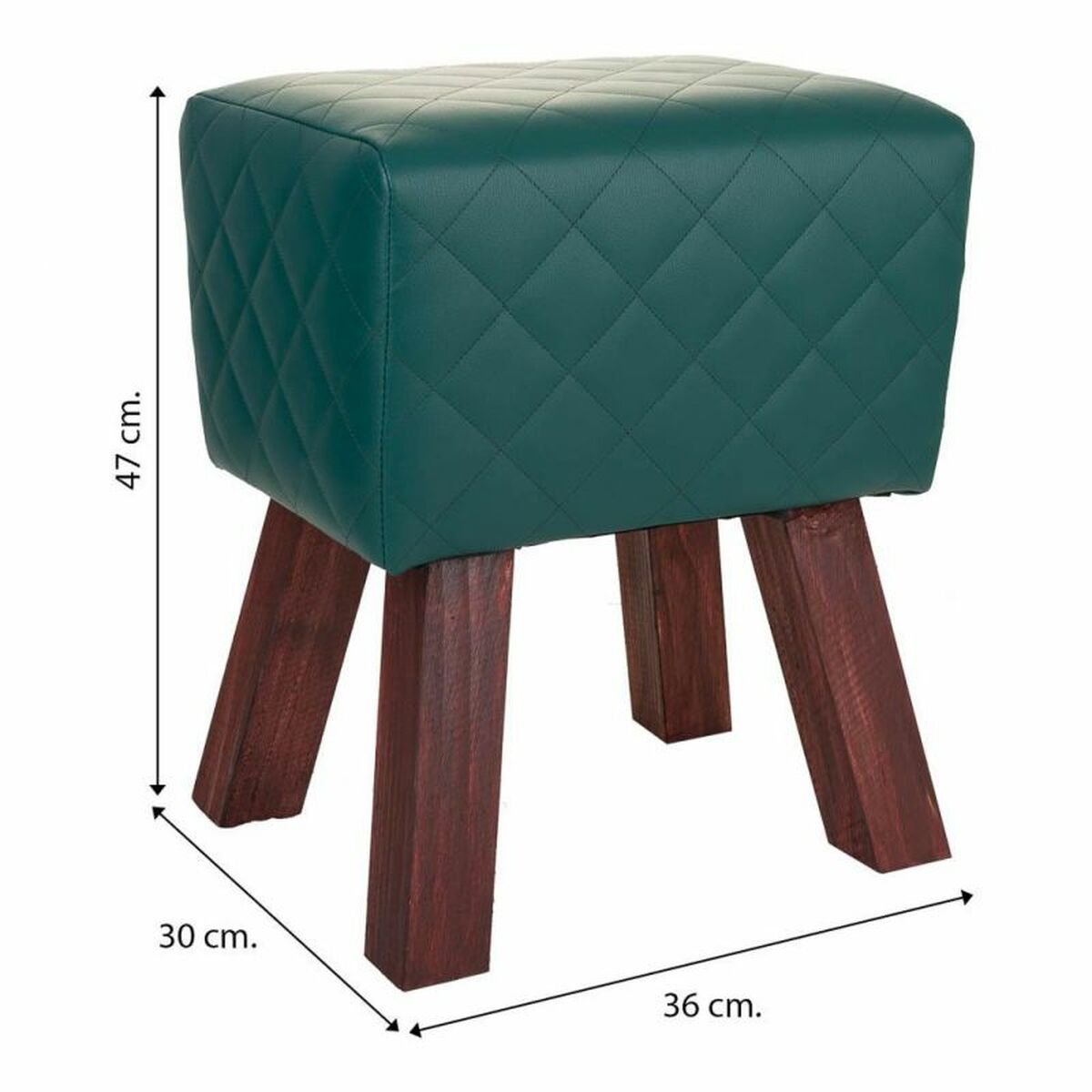 Stool Alexandra House Living PVC MDF Wood 30 x 47 x 36 cm-1