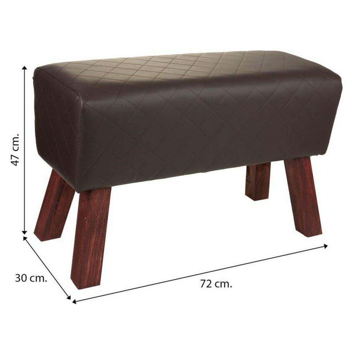 Stool Alexandra House Living PVC MDF Wood 30 x 47 x 72 cm-1