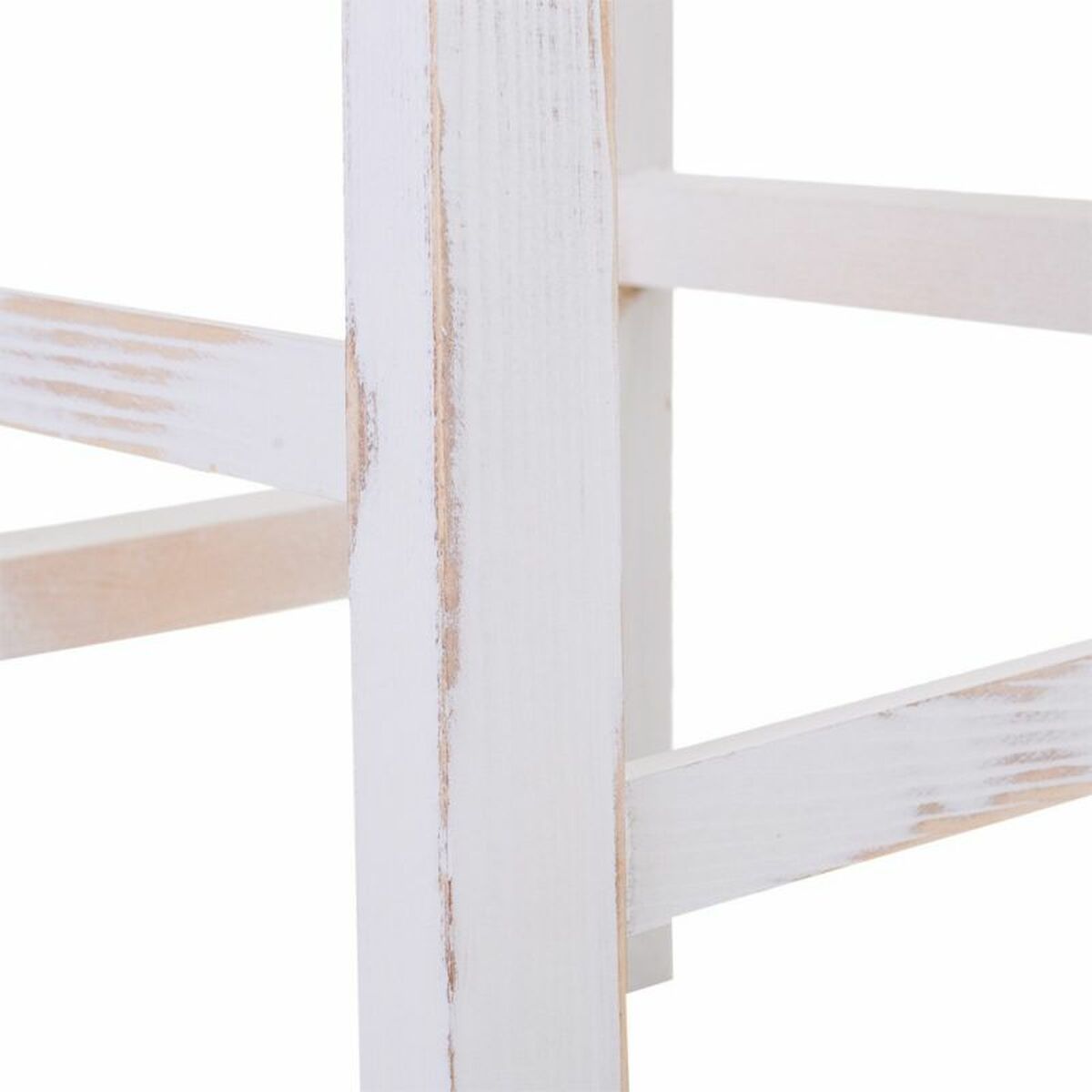 Stool Alexandra House Living White Pinewood 25 x 50 x 35 cm-2