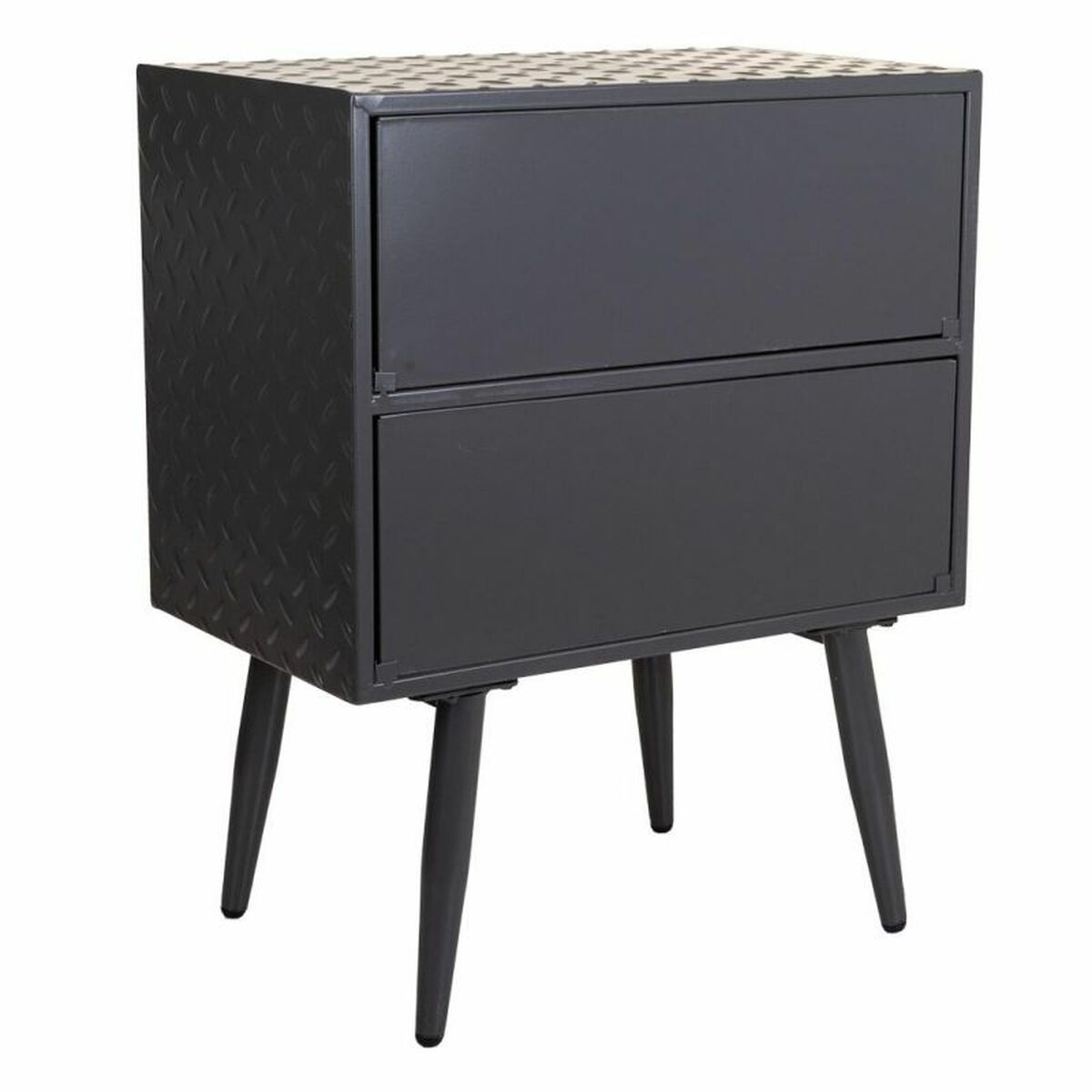 Nightstand Alexandra House Living Brown Black Grey 30 x 62 x 50 cm-4