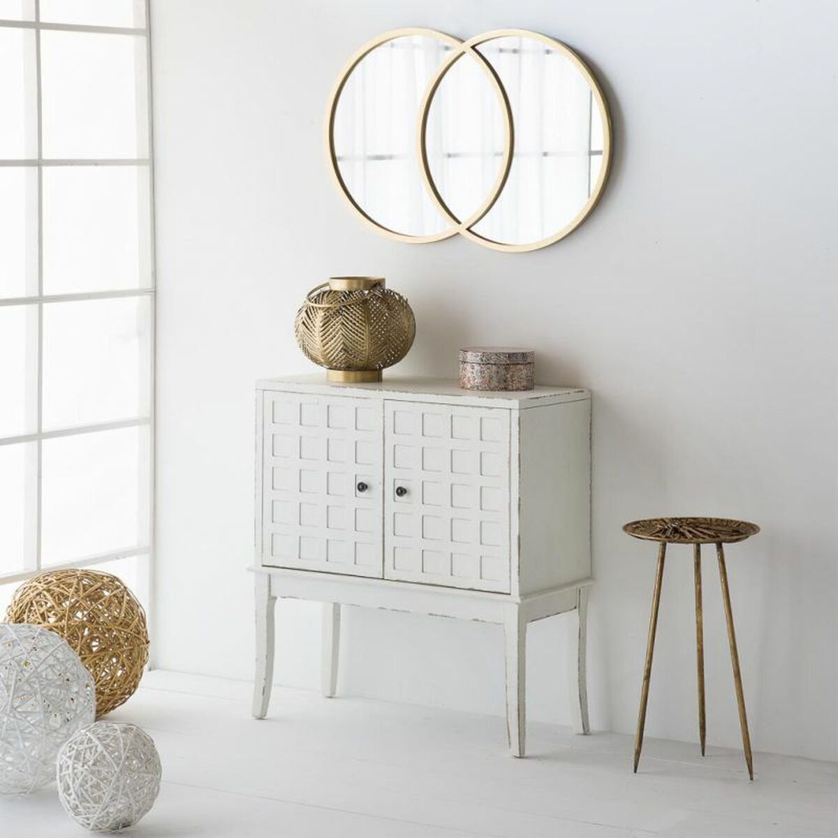Candleholder Alexandra House Living Golden Iron 34 x 27 x 34 cm-6