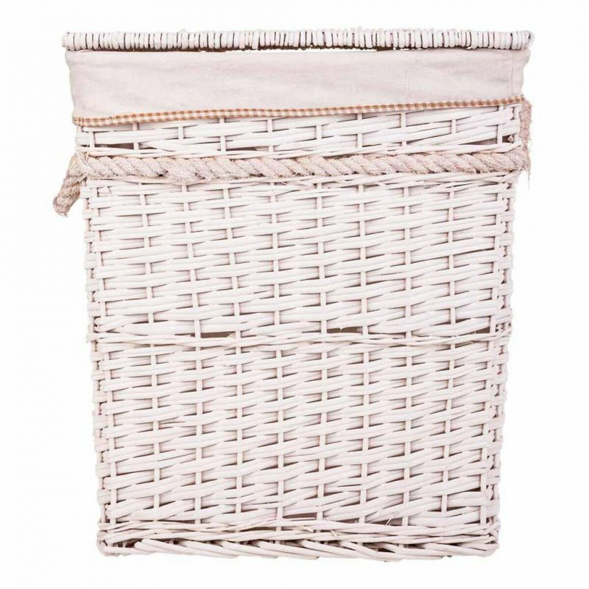 Set of Baskets Alexandra House Living White wicker Willow wood 41 x 63 x 55 cm 30 x 22 x 24 cm 3 Pieces-7