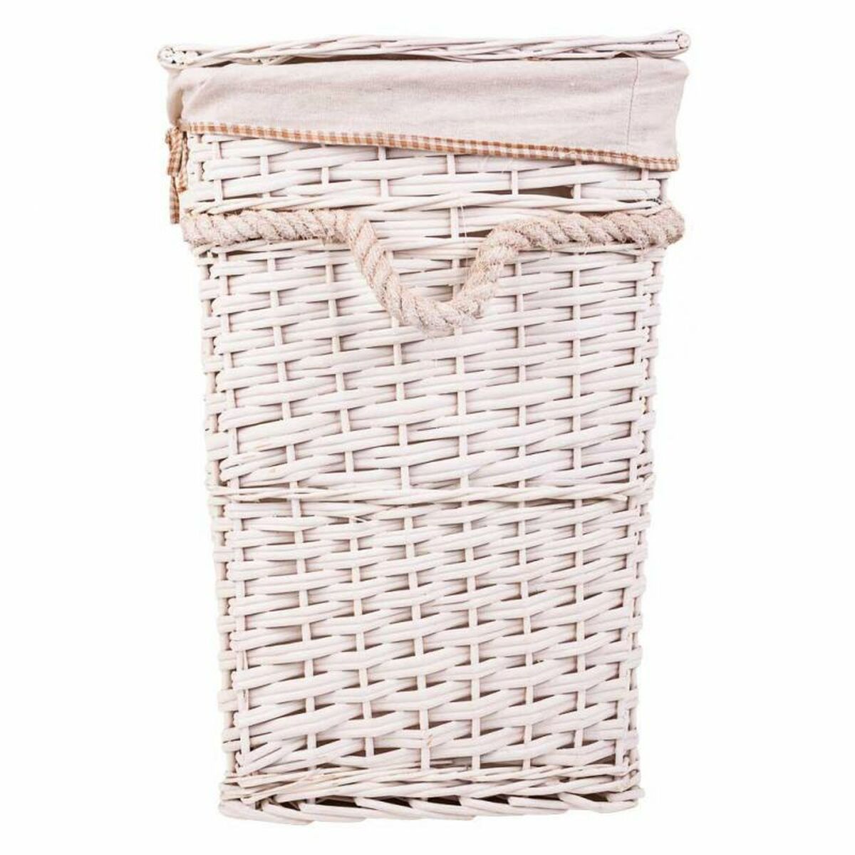 Set of Baskets Alexandra House Living White wicker Willow wood 41 x 63 x 55 cm 30 x 22 x 24 cm 3 Pieces-6