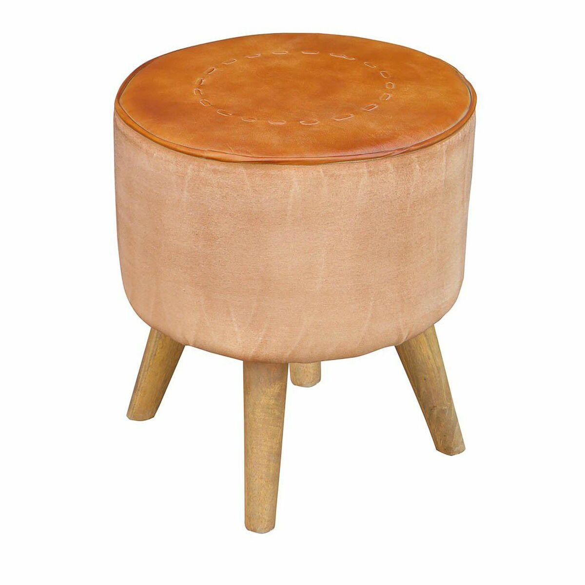Stool Alexandra House Living Mango wood 38 x 42 x 38 cm-0