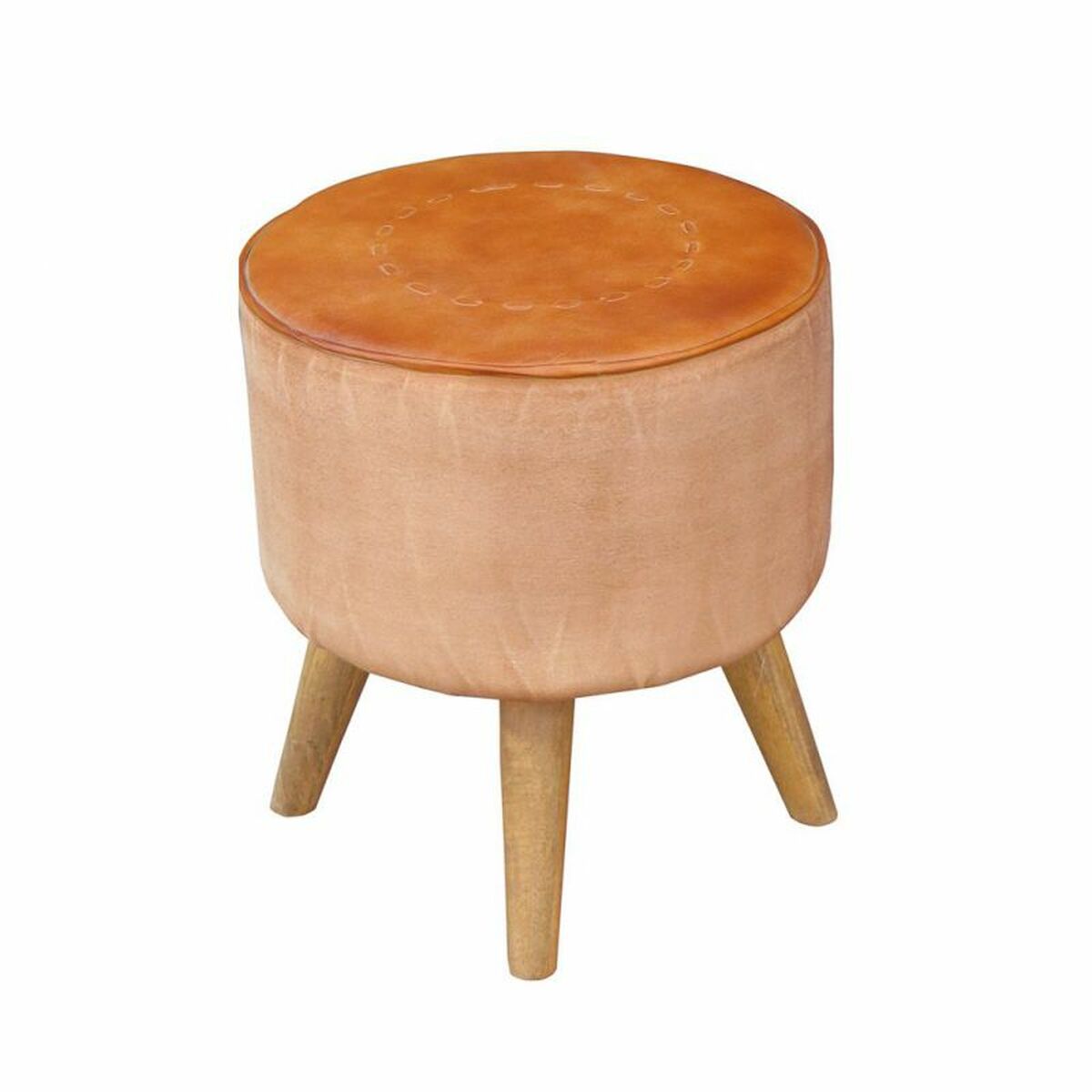 Stool Alexandra House Living Mango wood 38 x 42 x 38 cm-5