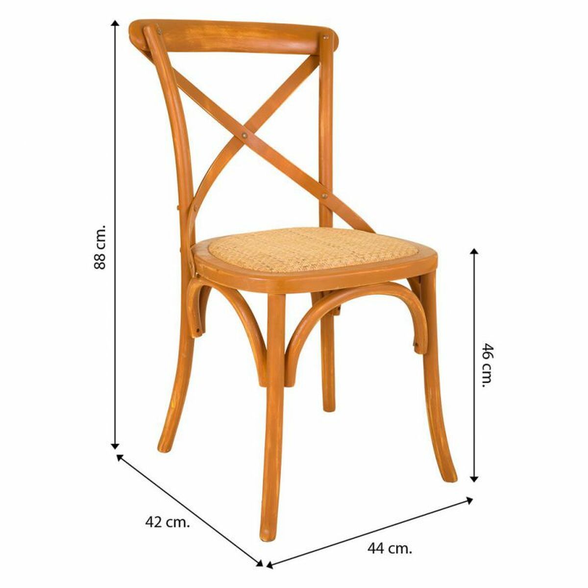 Dining Chair Alexandra House Living Honey 42 x 88 x 44 cm-1