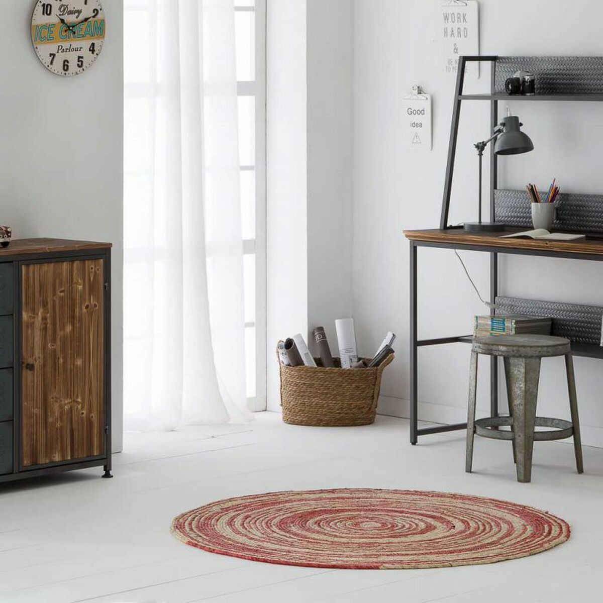 Carpet Alexandra House Living Brown Natural Fibre 120 x 120 cm Circular-4