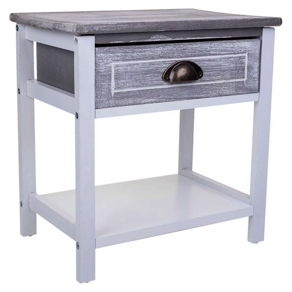 Nightstand Alexandra House Living White 29 x 42 x 40 cm-0