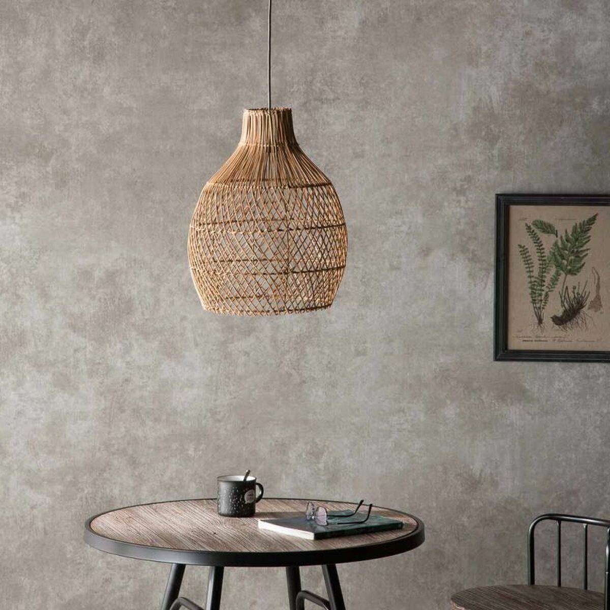 Ceiling Light Alexandra House Living Brown Rattan-5