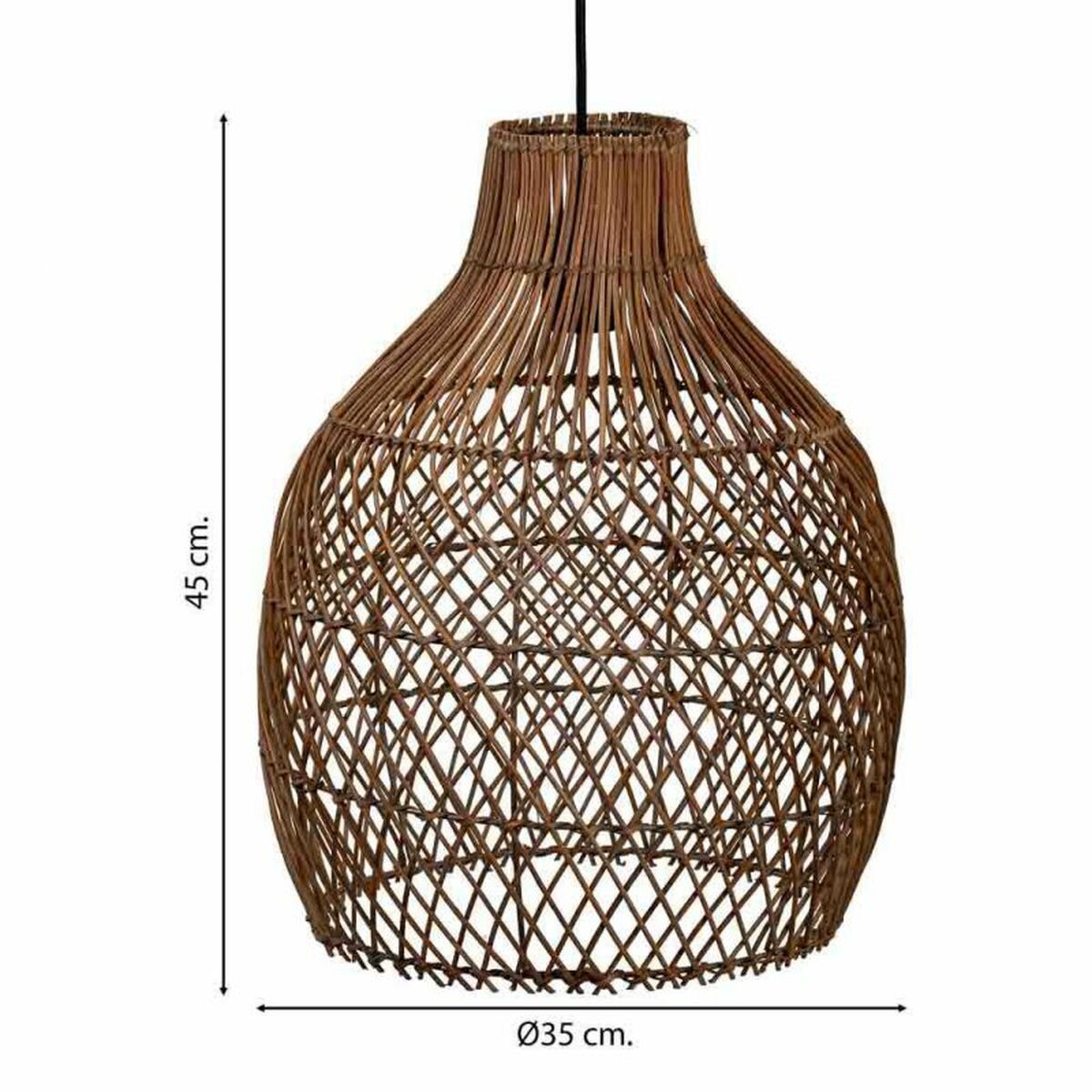 Ceiling Light Alexandra House Living Brown Rattan-2
