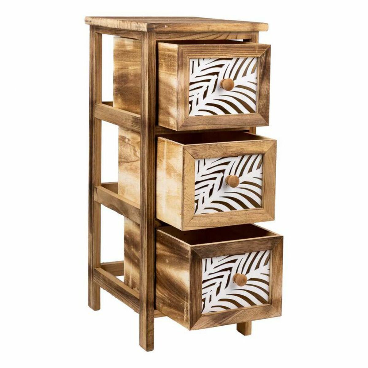 Chest of drawers Alexandra House Living Brown Wood Paolownia wood 32 x 63 x 26 cm-6