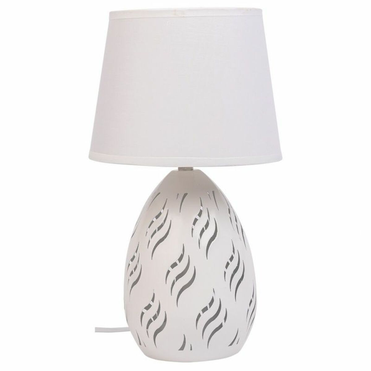 Desk lamp Alexandra House Living White Metal Cloth 220-240 V 18 x 31 x 18 cm-7