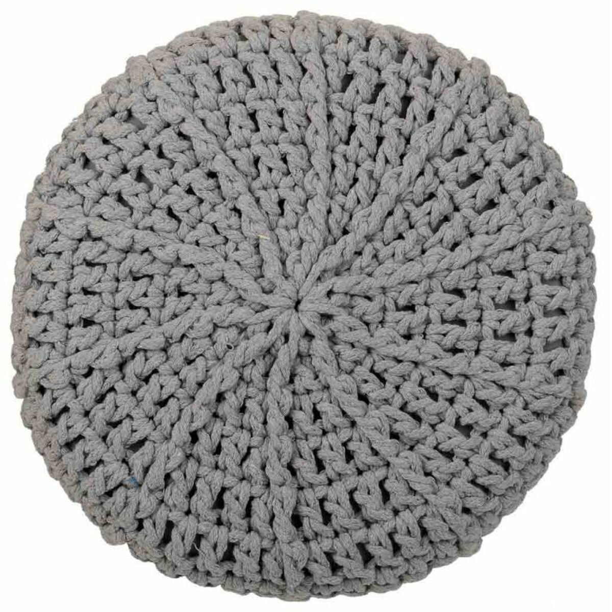 Stool Alexandra House Living Grey Bamboo Pinewood Sponge MDF Wood 32 x 44 x 32 cm-6