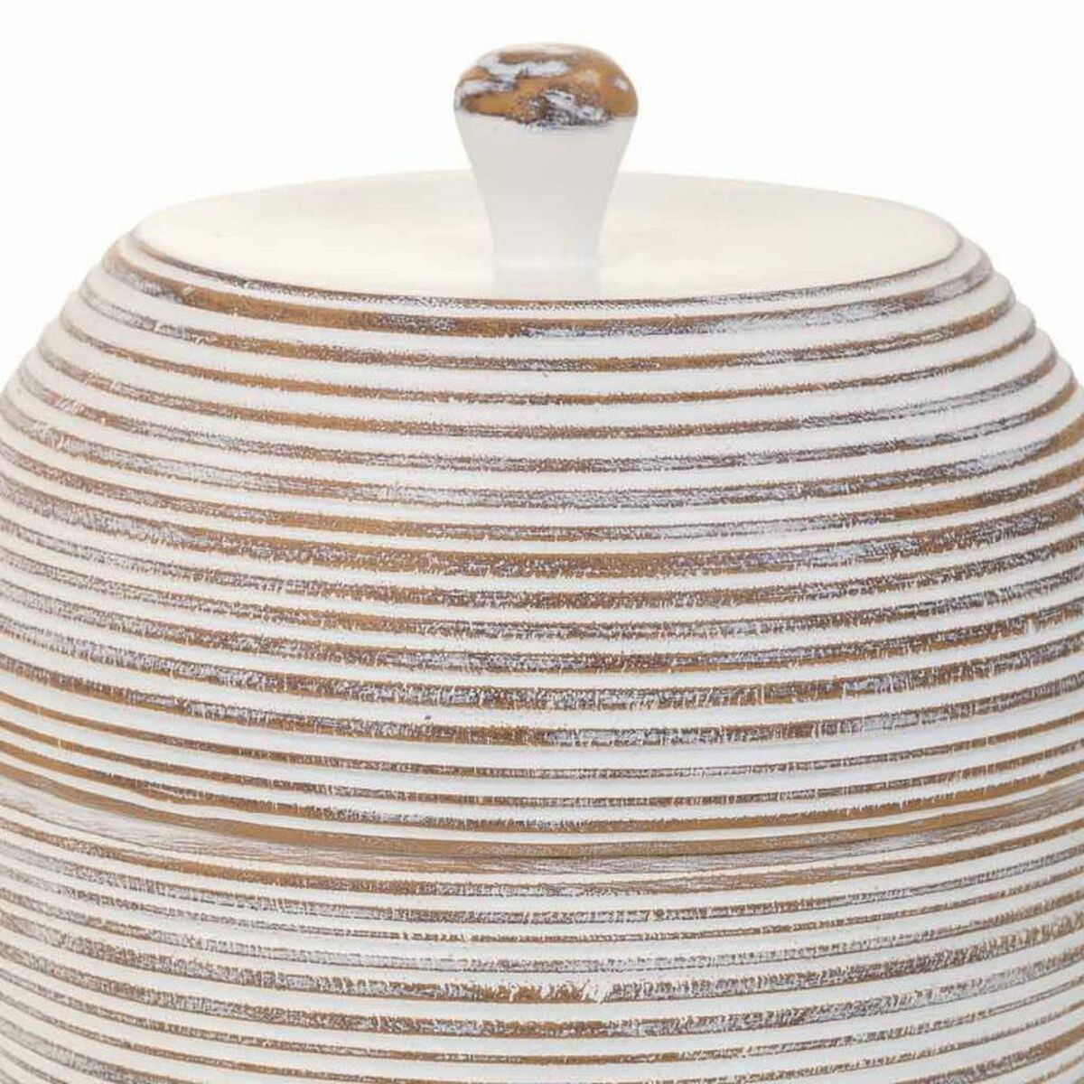 Decorative box Alexandra House Living White Polyresin 19 x 23 x 19 cm-2