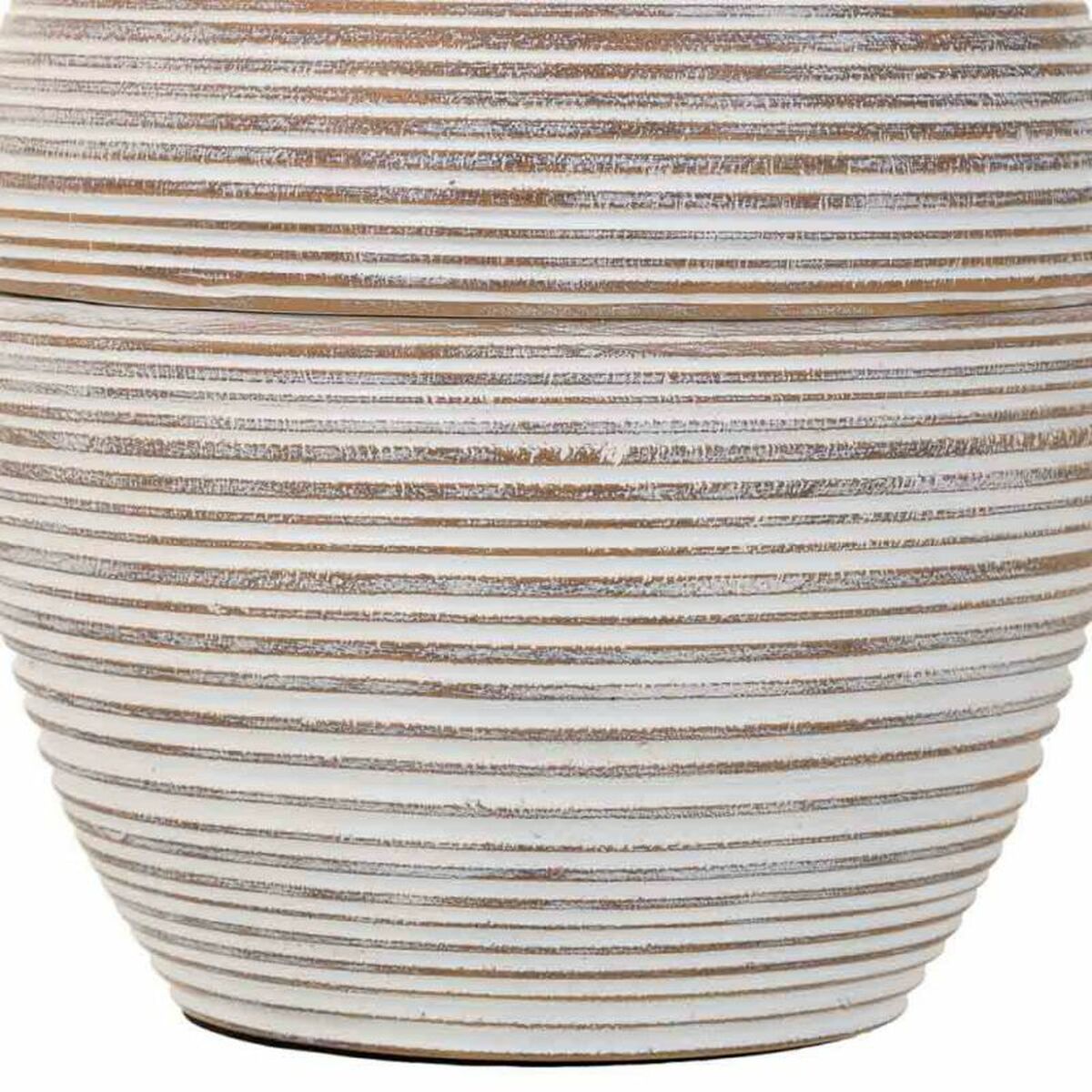 Decorative box Alexandra House Living White Polyresin 19 x 23 x 19 cm-1