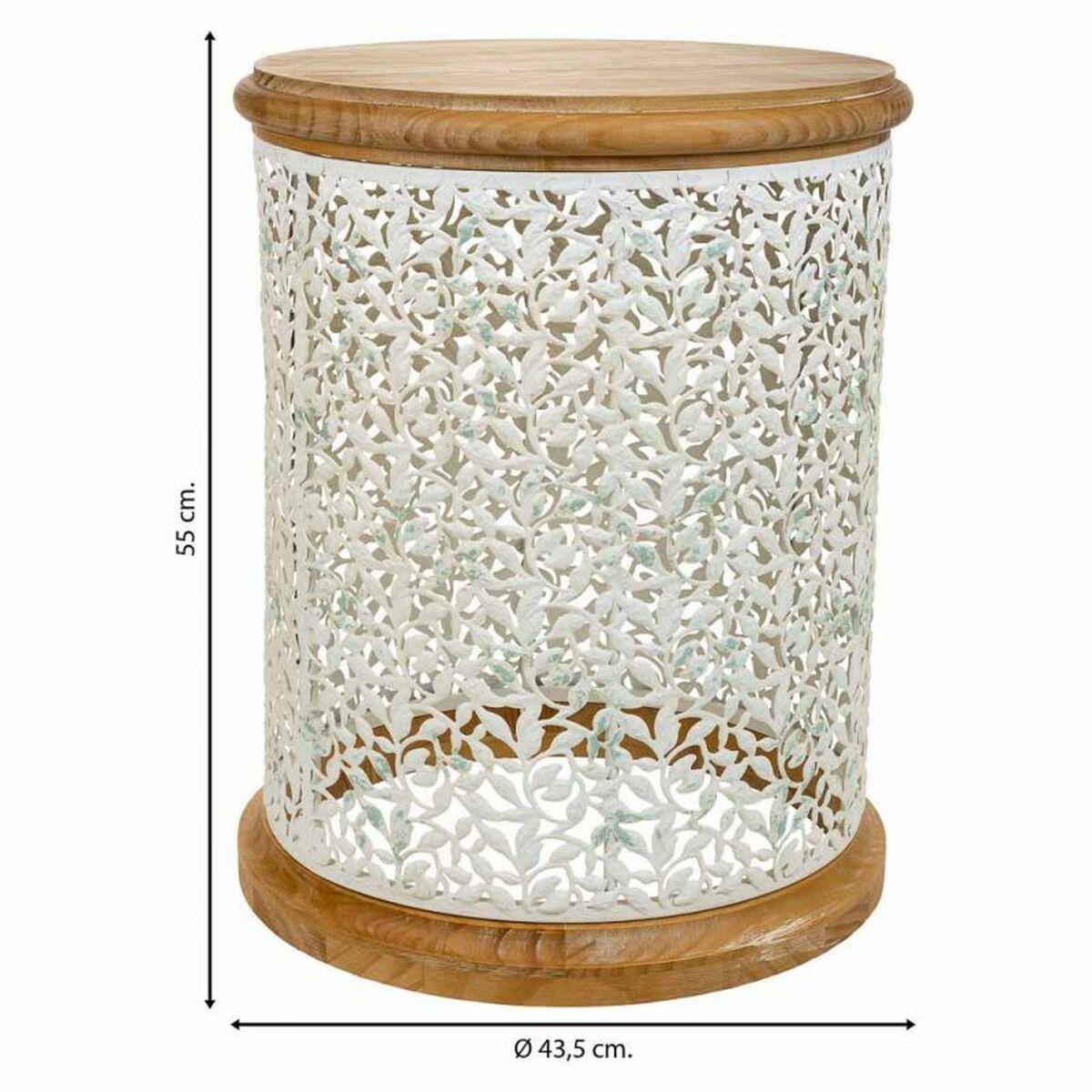 Centre Table Alexandra House Living Brown Metal Fir wood MDF Wood 43 x 55 x 43 cm-4