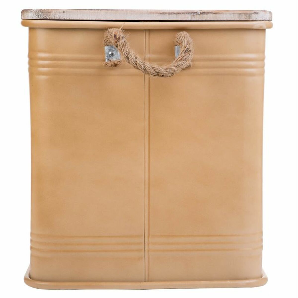 Stool Alexandra House Living Brown Metal Rope Fir wood 36 x 36 x 39 cm-3