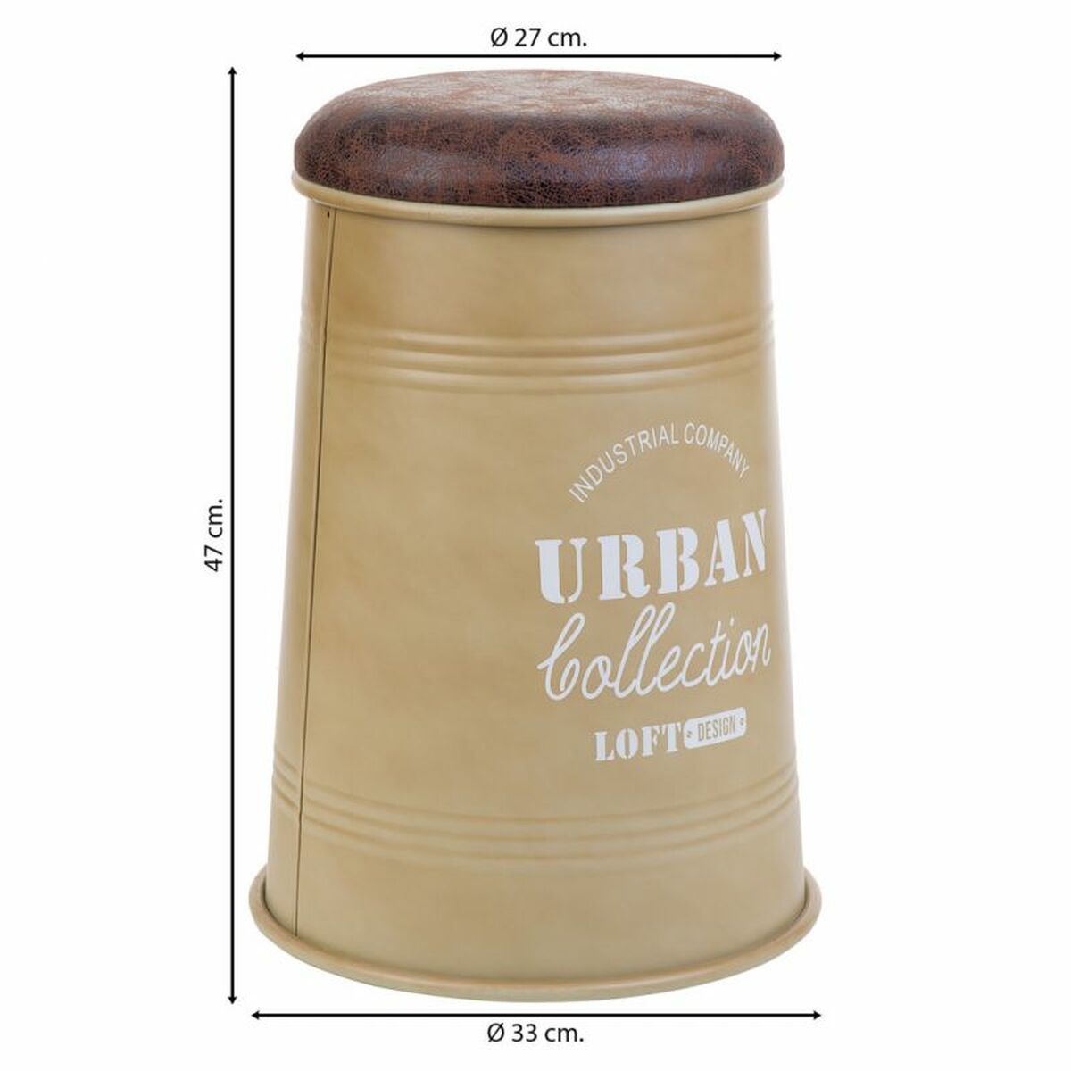 Stool Alexandra House Living Green Polyurethane Metal Particleboard 47 x 27 x 33 cm-5